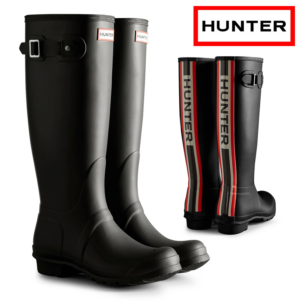 ★美品★HUNTER ハンター オリジナル トール レイン ブーツ　バックル付き HUNTER◇オリジナル トール マルチ バックル レインブーツ