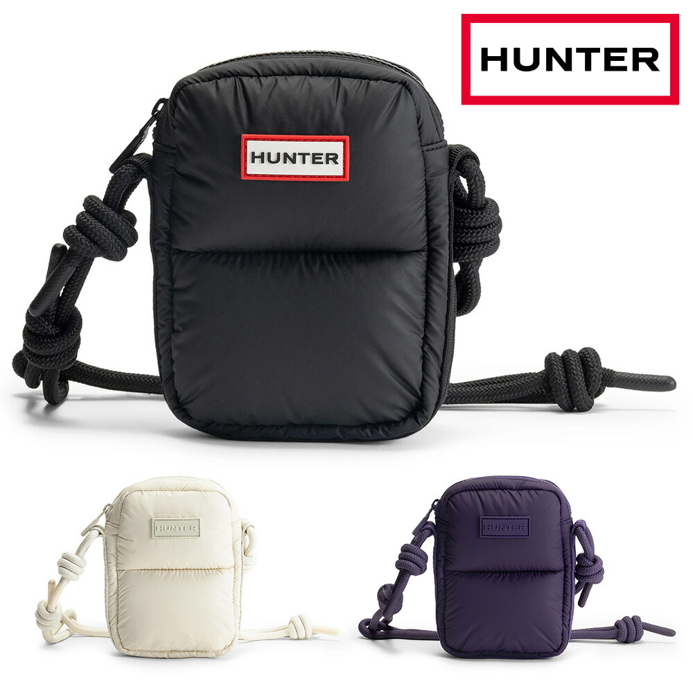 送料無料 ショルダーバッグ ポーチ メンズ レディース ユニセックス AW 秋冬 新作 秋新作 冬新作 人気 流行 定番 2025 ハンター HUNTER BAG BLK RIPCCR RIO UBX5515KBM イントレピッド エクストラ パフド フォンポーチ 斜め掛け 耐水 バッグ ミニバッグ 肩掛け ロゴ 鞄 楽天市場】【P5倍!マラソン期間!要エントリー】ハンター HUNTER