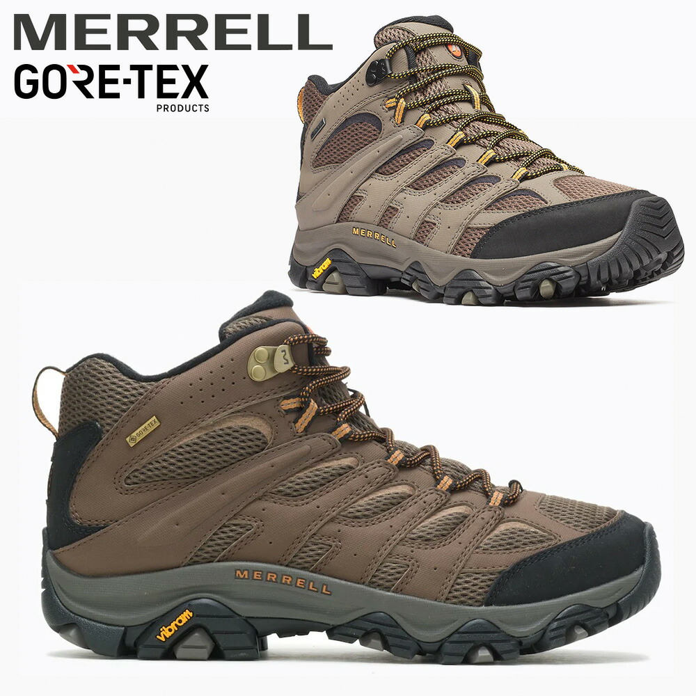 【全国送料無料】 MERRELL トレッキングシューズ メンズ モアブ 3 シンセティック ミッド ゴアテックス ワイド ワイズ M500253W M500639W メレル MOAB 3 SYNTHETIC MID GORE TEX ゴアテックス 登山 防水 アウトドア ハイカット|つるや