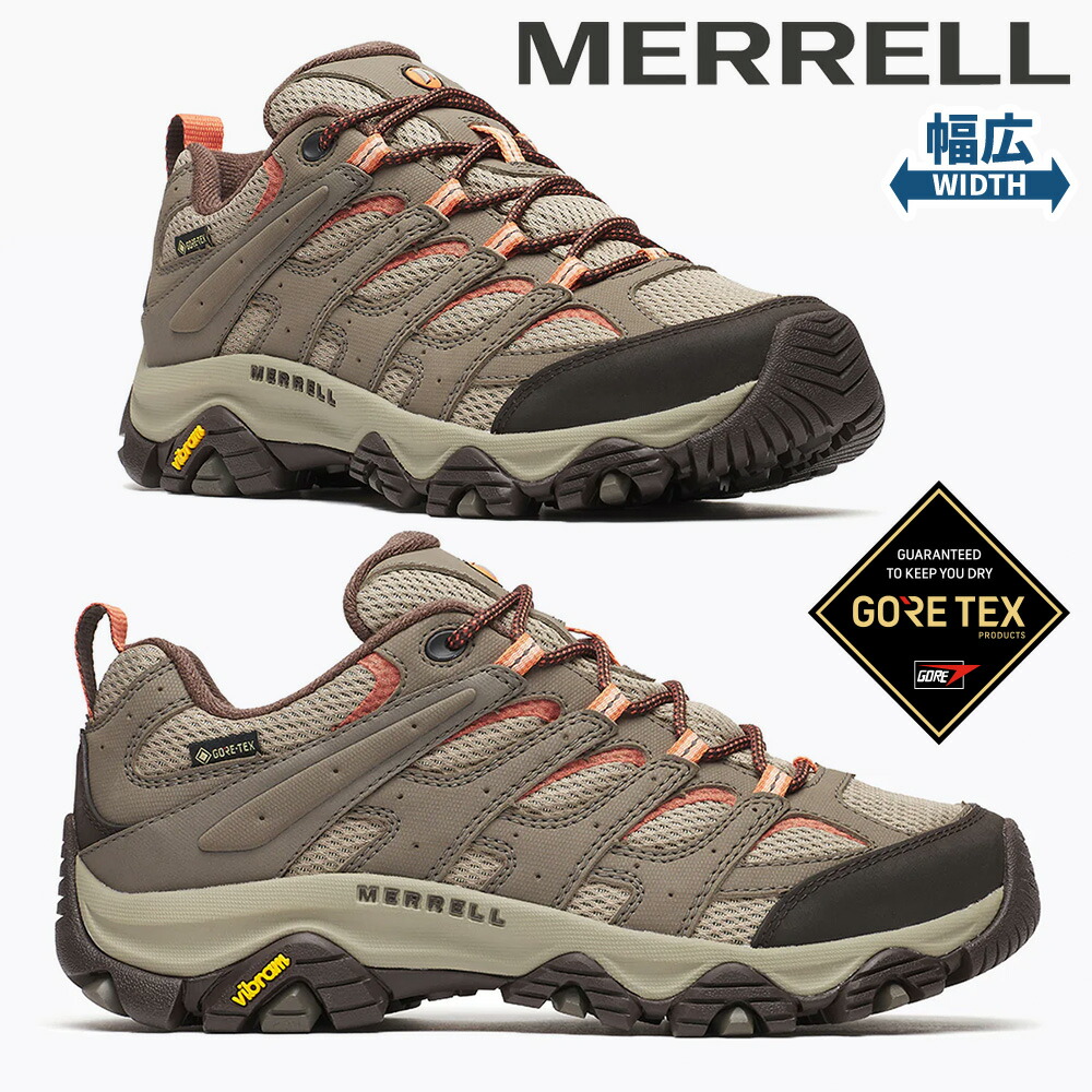 【全国送料無料】 MERRELL トレッキングシューズ レディース モアブ 3 シンセティック ゴアテックス ワイド 500644W メレル MOAB 3 SYNTHETIC GORE TEX WIDE WIDTH 登山 トレッキング 防水｜つるや
