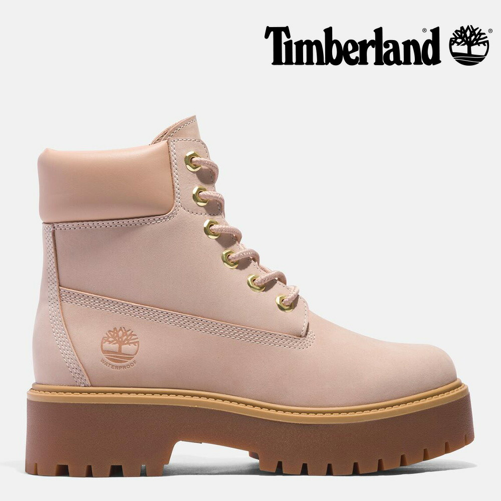 【全国送料無料】 Timberland ブーツ レディース ストーンストリート 6インチ プラットフォーム ウォータープルーフ A6AWCDR1 ティンバーランド Stone Street 6Inch Platform Waterproof Boot 厚底 ヒール高さ5cm 防水 レザー画像