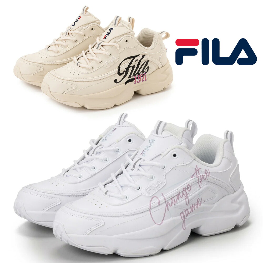 【お買い物マラソン】 FILA スニーカー メンズ レディース レイトナスクリプト 101003 フィラ RAYTONA SCRIPT 厚底