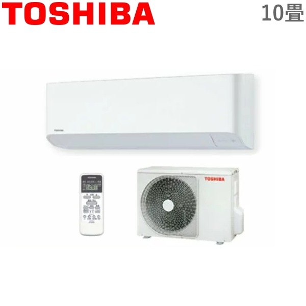 東芝エアコン１０畳用200V背板だけ1度付けてますが、未使用品です。-