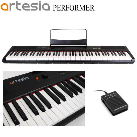 Artesia 電子ピアノ ブラック 2way駆動 Artesia 鍵盤 乾電池 新品 送料無料 鍵盤 電子ピアノ Performer Bk 軽量スリム設計 12種類の音色 サスティンペダル付属 Performer Bk 軽量 ピアノ Tryx3店 Artesia 電子ピアノ ブラック 2way駆動 Artesia 鍵盤 乾電池 新品 送料無料 鍵盤 電子ピアノ Performer Bk 軽量スリム設計 12種類の音色 サスティンペダル付属 Performer Bk 軽量 ピアノ Tryx3店
