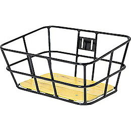 【メーカー純正品】【正規代理店品】GP(ギザ プロダクツ) AL-N03P ウッド ボトム バスケット L BLK 【自転車用品】