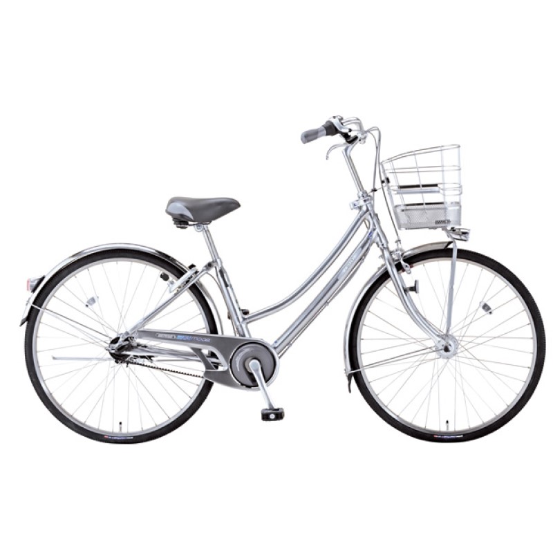 防犯登録付き ミヤタ シティ自転車 アルモード ベルト DAL63LB2S (OS67) ネオステンシルバー