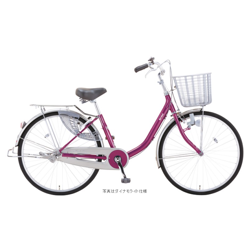 防犯登録付き ミヤタ シティ自転車 アルミスターU DAU4011 (OM37) アルミナマルーン 変速なしモデル