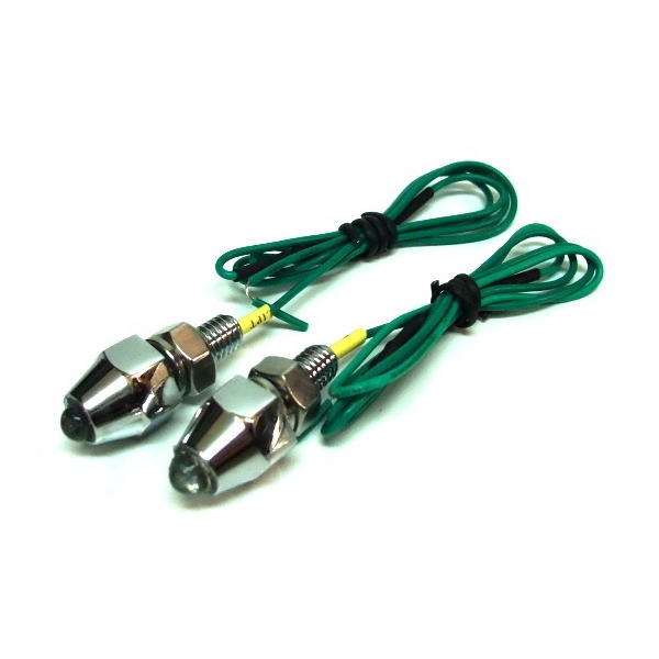 楽天市場 ナンバーボルトタイプのledランプ ｌｅｄピンポイントランプ 緑 ２個セット 12v 24v共用タイプ トラックショップなかむら