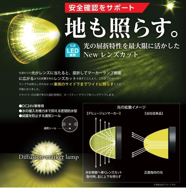 楽天市場 Ce 473 デヒュージョンマーカー レッド Dc24v トラックショップなかむら