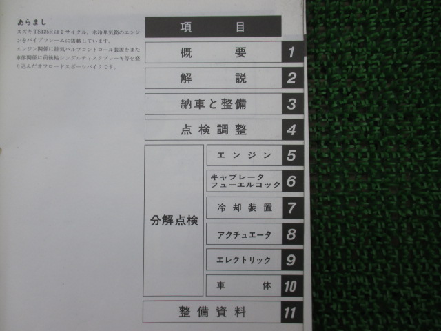 スズキ 準縄 自動自転車 扶養置き手紙 TS125R 勤解説書 正規 SF15A 