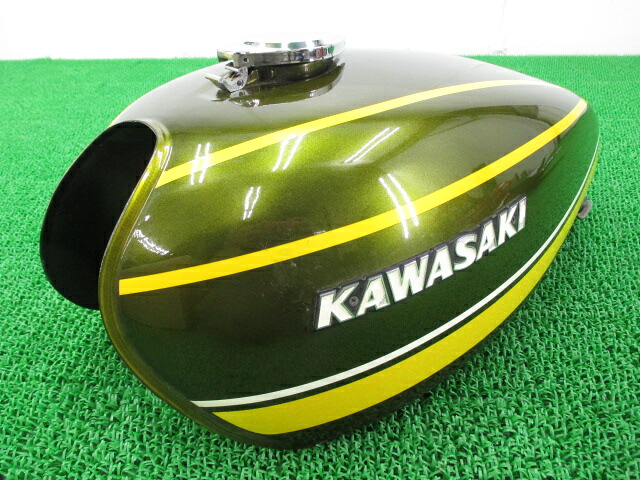 Z750Four タンク タイガーカラー カワサキ 純正 バイク 部品 1976年式外し 激レアコレクション ZI Z-2 1976年式外し Z2F-17*** 車検 Genuine 【中古】 Sz