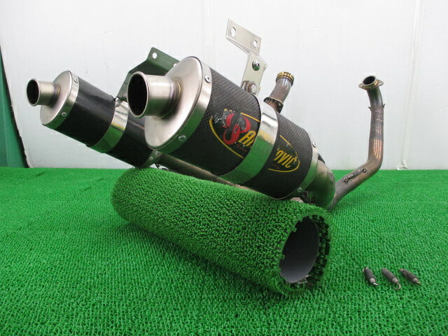 RVT1000Rマフラー社外バイク部品フルエキ2000年式外しJH2SC4534YM001***修復素材やカスタム素材に【中古】