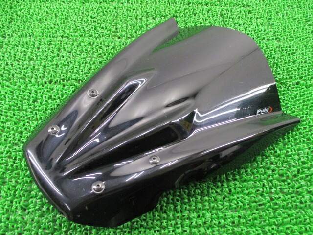 Puig製MT-07スクリーン社外バイク部品RM07Jブラックニュージェネレーション割れ欠け無し品薄希少品【中古】 88