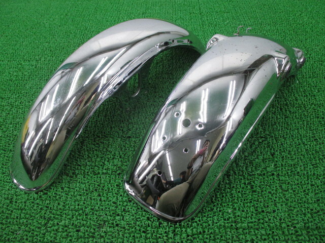 SR400 フェンダーセット 前後 ヤマハ 純正 バイク 部品 SR500 コケキズ無し 凹み無し 修復素材やノーマル戻しに 車検 Genuine 【中古】 rG