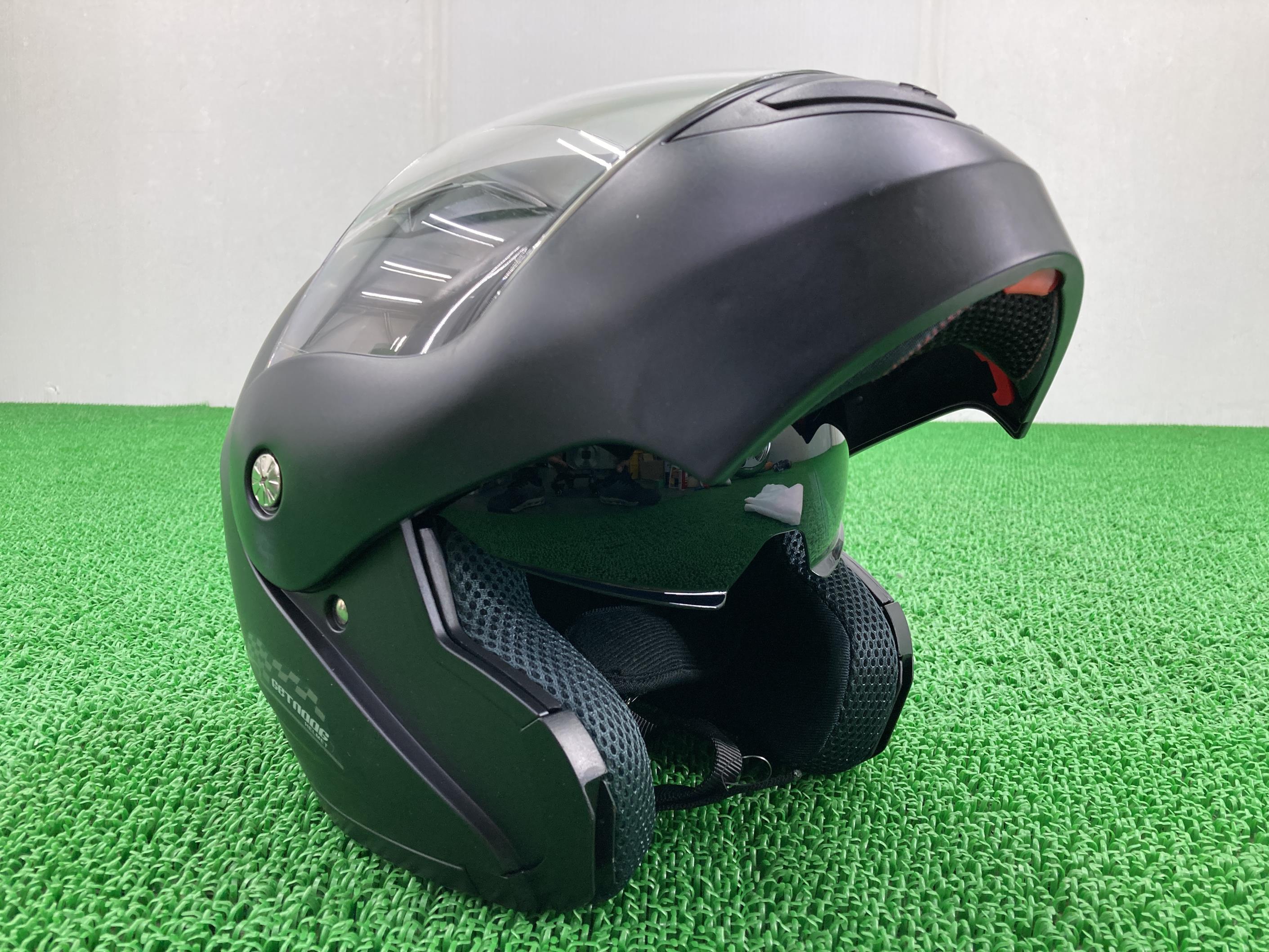 業界No.1 中古社外バイク部品GETNOOG製ヘルメット社外黒XLサイズシステムヘルメットバイザー通気口付きそのまま使える fucoa.cl