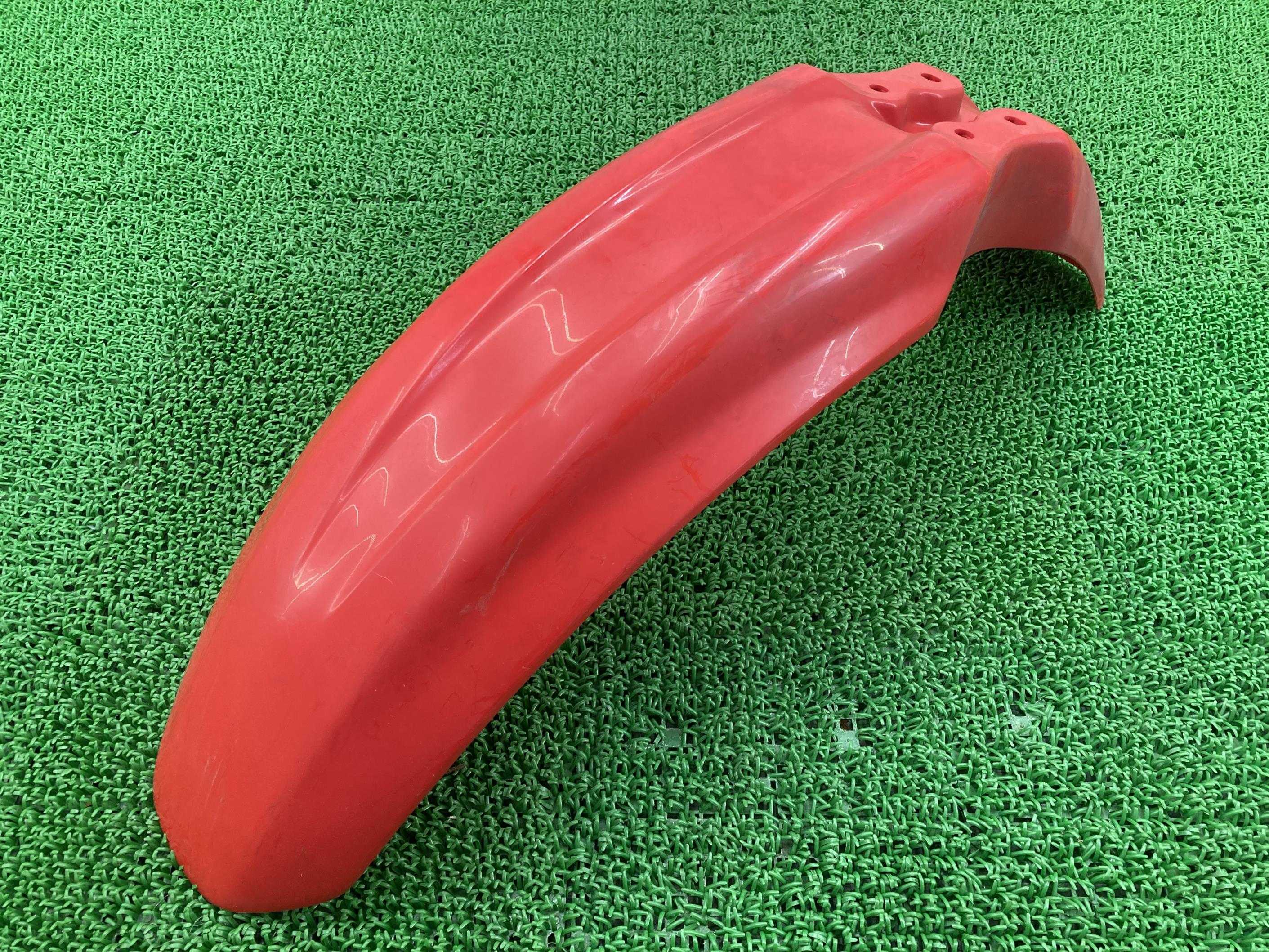 XR250 フロントフェンダー 赤 ホンダ 純正 バイク 部品 MD30 コケキズなし 割れ欠け無し 修復素材に ノーマル戻しに 車検 Genuine 【中古】｜ティーエスパーツ　店