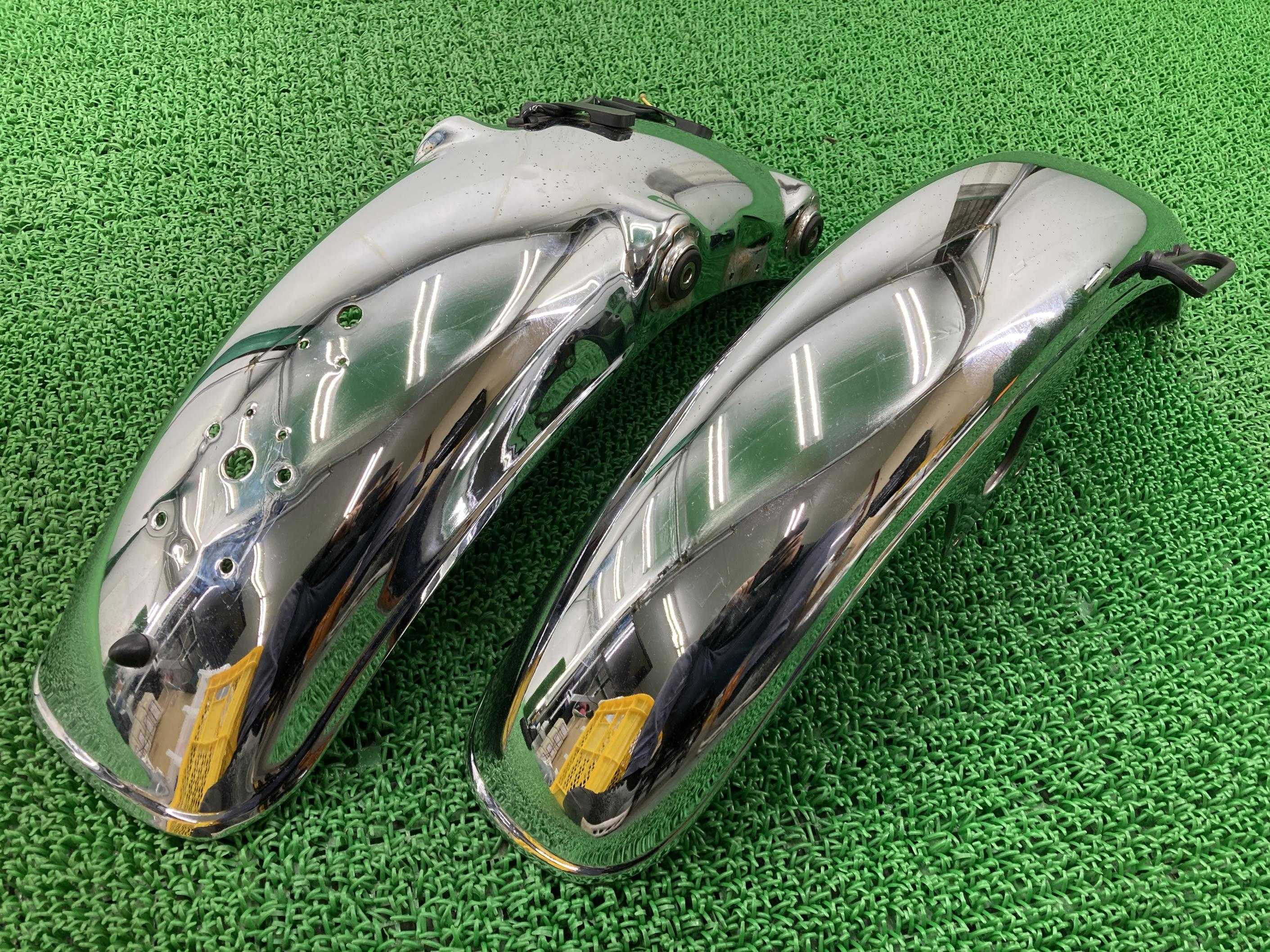 SR400フェンダーセット前後ヤマハ純正バイク部品2005年式外しRH01J-017***コケキズなし凹み無し修復素材にノーマル戻しに車検Genuine【中古】