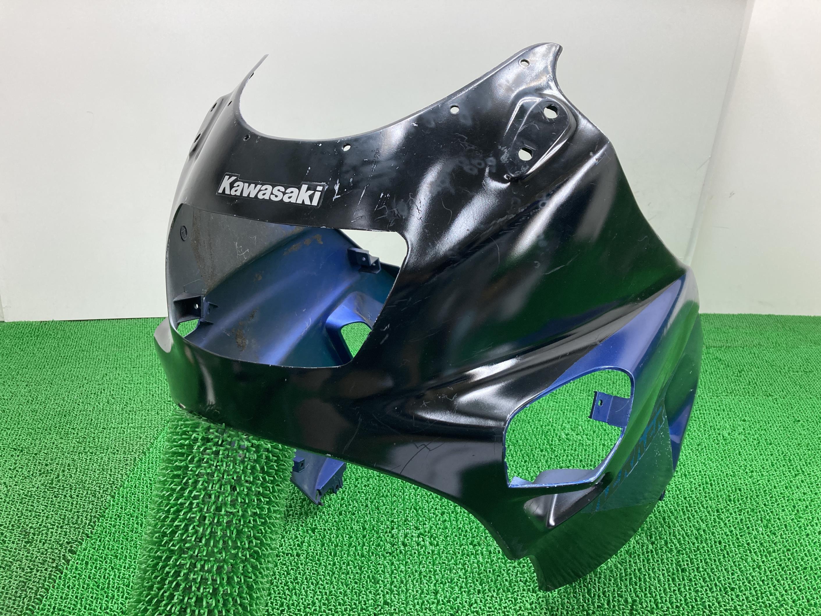 ZZ-R400 アッパーカウル 55028-1242 カワサキ 純正 バイク 部品 ペイント素材に 割れ欠け無し 品薄 希少品 ZX400K 車検 Genuine 【中古】 Ew