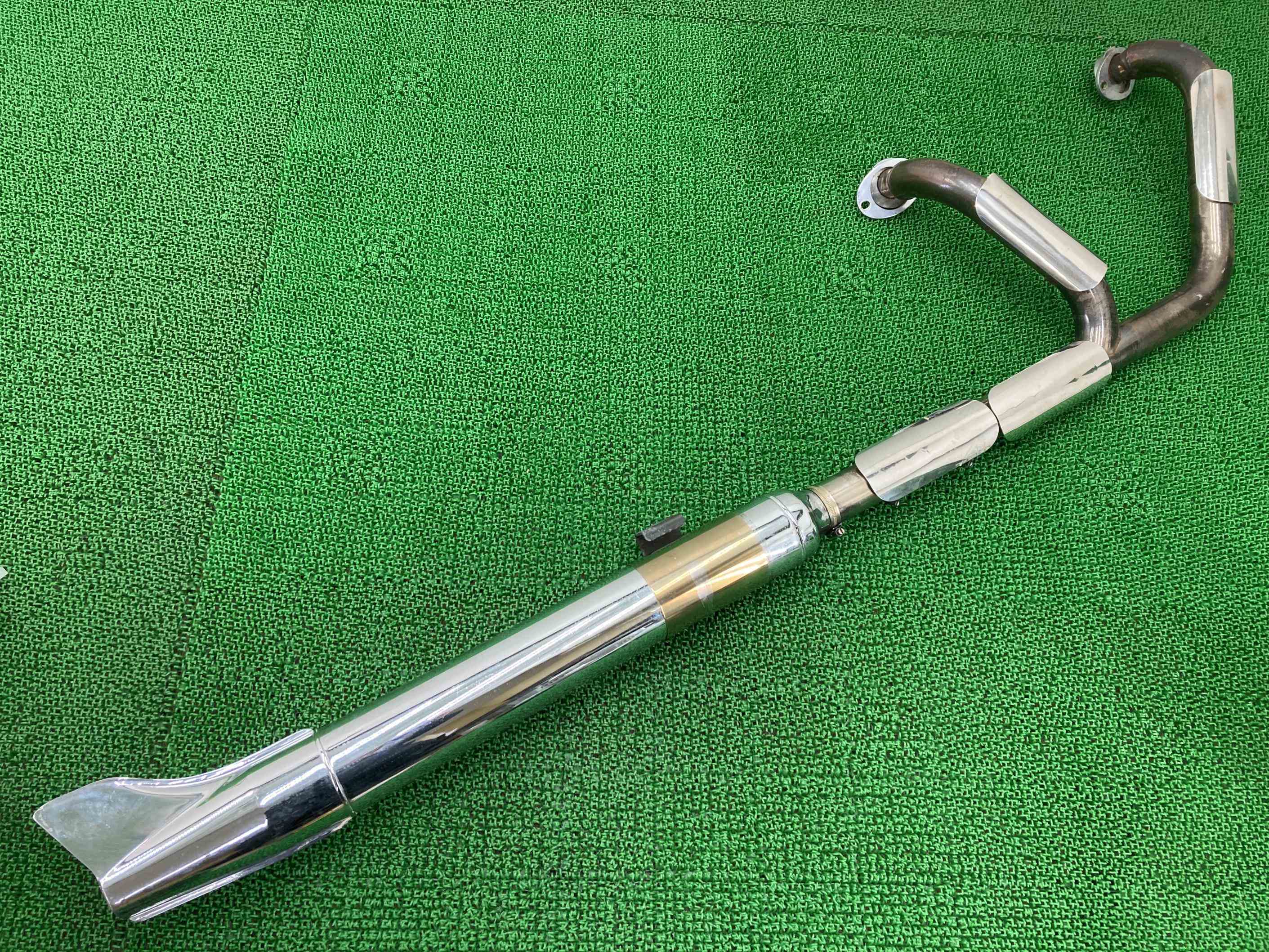 XV1600ロードスター マフラー VP12J-000*** 社外 バイク 部品 1999年式外し VP12J ステン 2in1フィッシュテールマフラー コケキズ無し 品薄 【中古】 hT