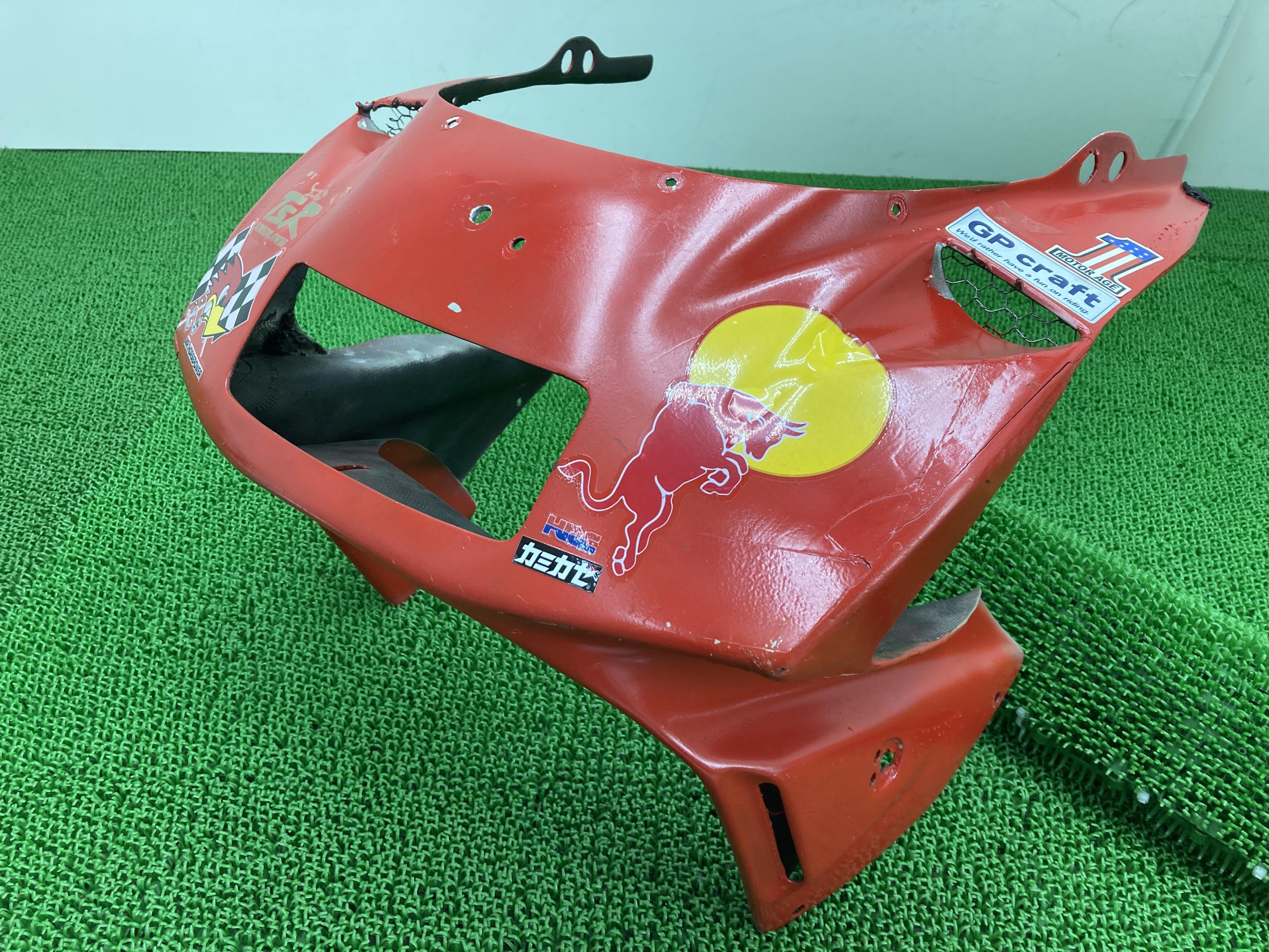 NSR250R アッパーカウル 社外 バイク 部品 MC21 カーボン 修復素材やカスタム素材に 品薄 希少品 【中古】 Wx