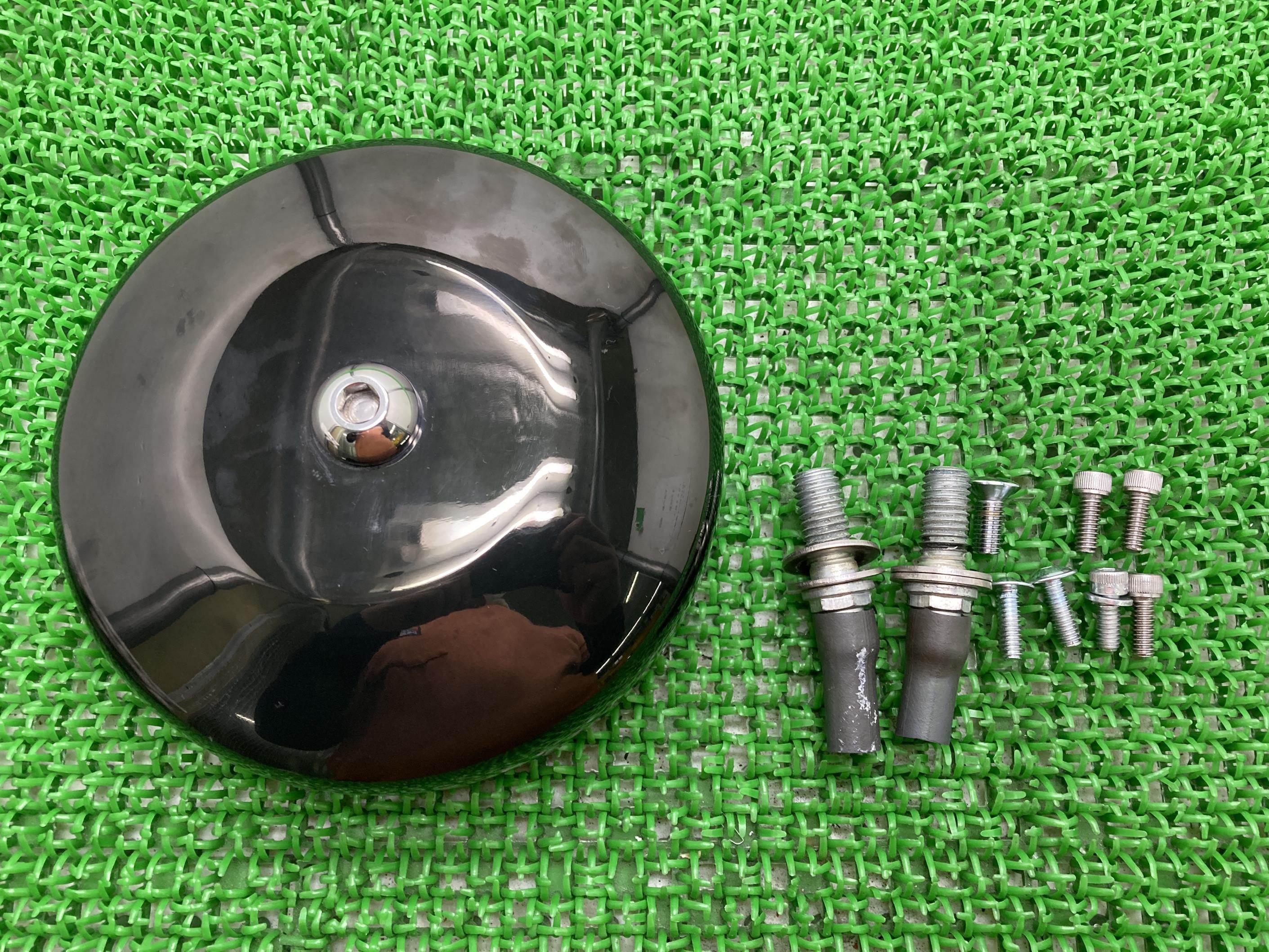 FLSTC1580エアクリーナーボックス社外バイク部品ヘリテイジソフテイルクラシックラウンドエアクリーナー割れ欠け無し【中古】