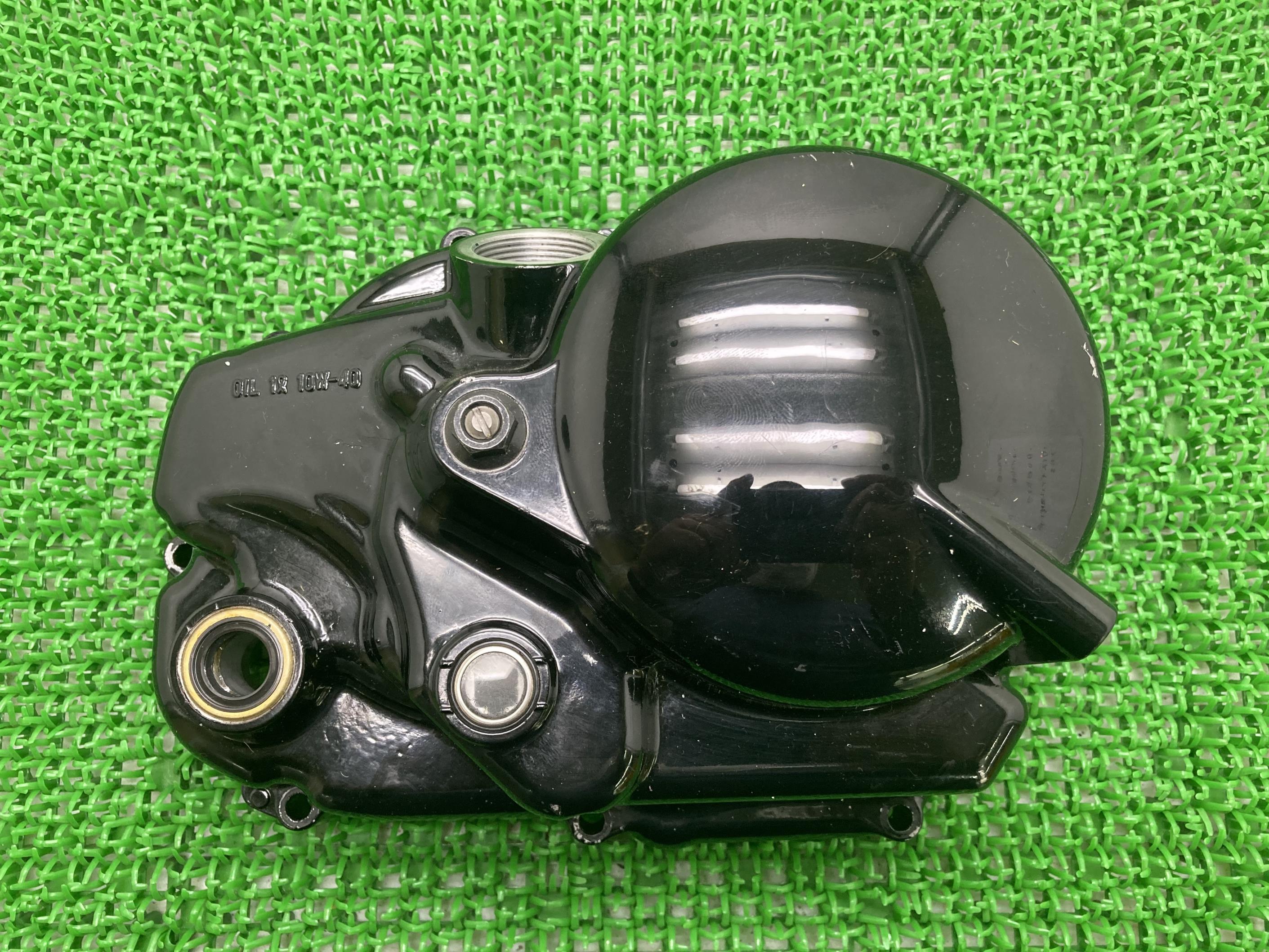 KSR110エンジンカバーカワサキ純正バイク部品美品KL110Aクラッチカバーコンディション良好割れ欠け無し車検Genuine【中古】