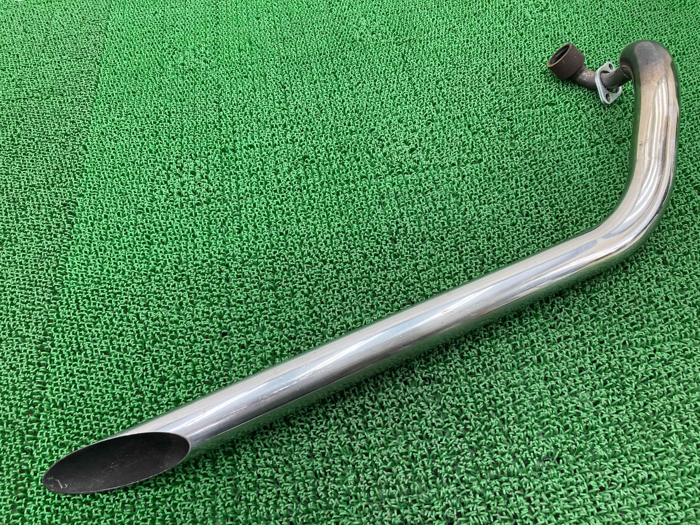 ドラッグスター400マフラー前バンク社外バイク部品コケ無しカスタム素材に4TRVH01Jステンスラッシュカット【中古】 10