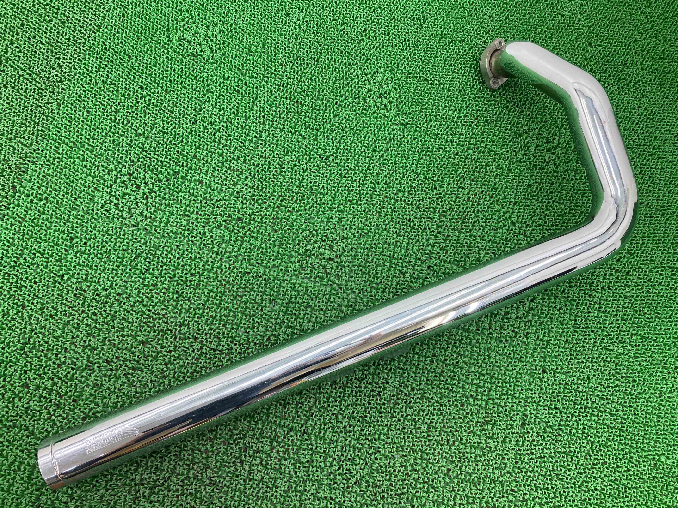 サンティ製ハーレースポーツスターマフラー前バンク社外バイク部品SANTEE03年-06年キャブ車用スチールカスタム素材に機能的問題なし【中古】 98|ティーエスパーツ 店
