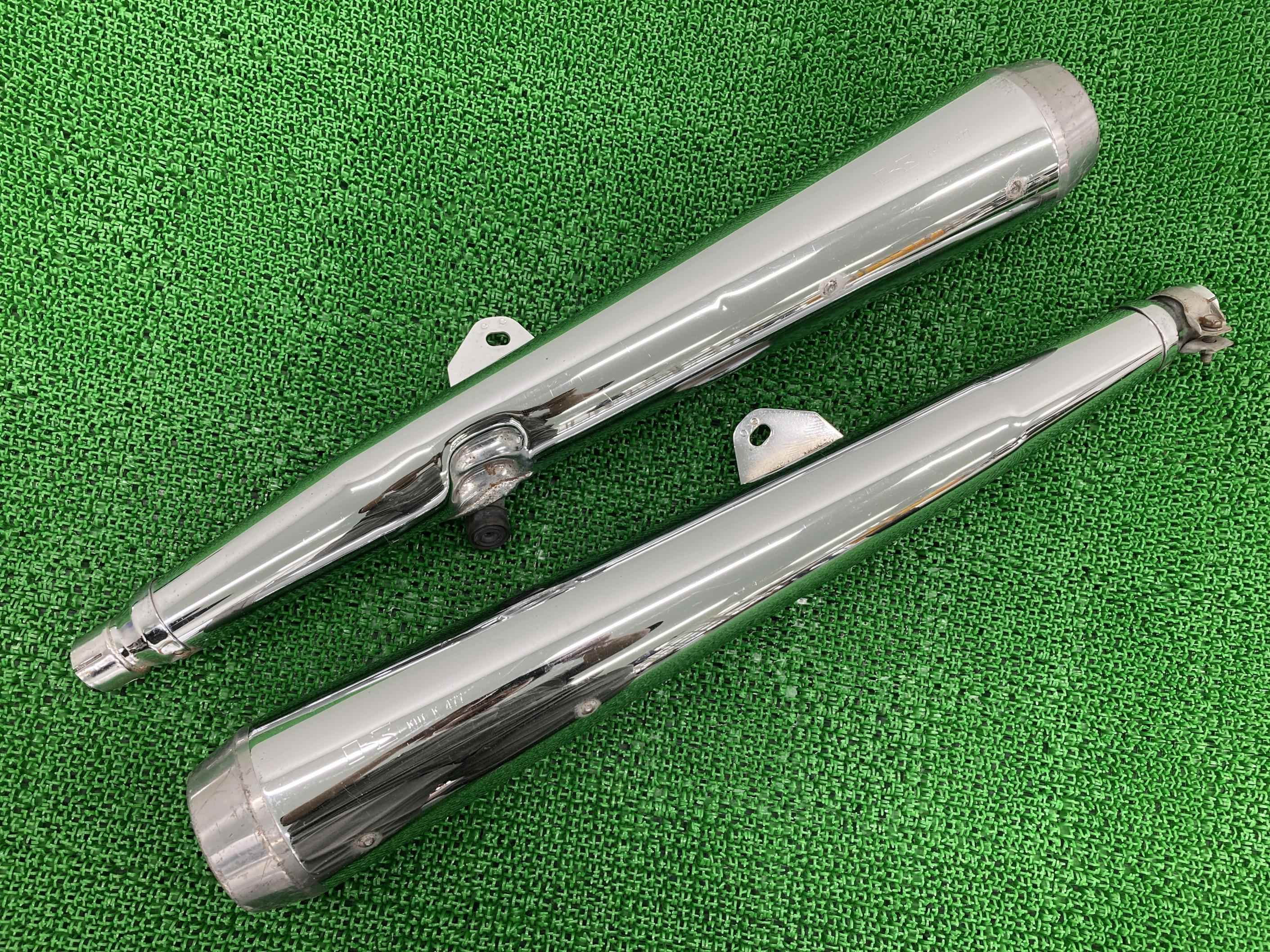 ゼファー750 サイレンサーマフラー 左右 K477 カワサキ 純正 バイク 部品 ZR750C ZEPHYR750 後期 コケキズ無し 品薄 車検 Genuine 【中古】 Qb｜ティーエスパーツ　店