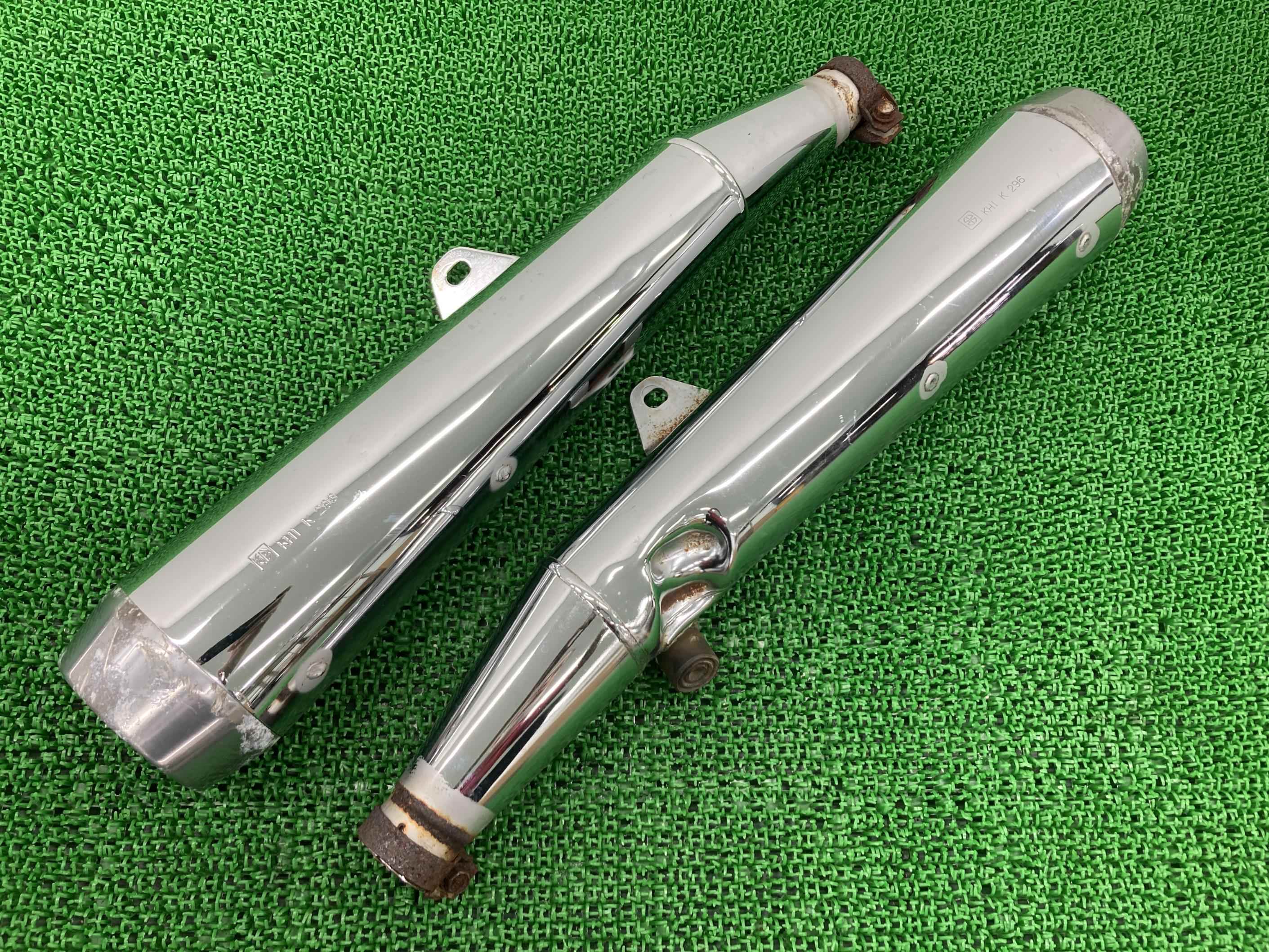 ゼファー1100 サイレンサーマフラー 左右 カワサキ 純正 バイク 部品 ZR1100A コケキズ無し 品薄 希少品 車検 Genuine 【中古】 55