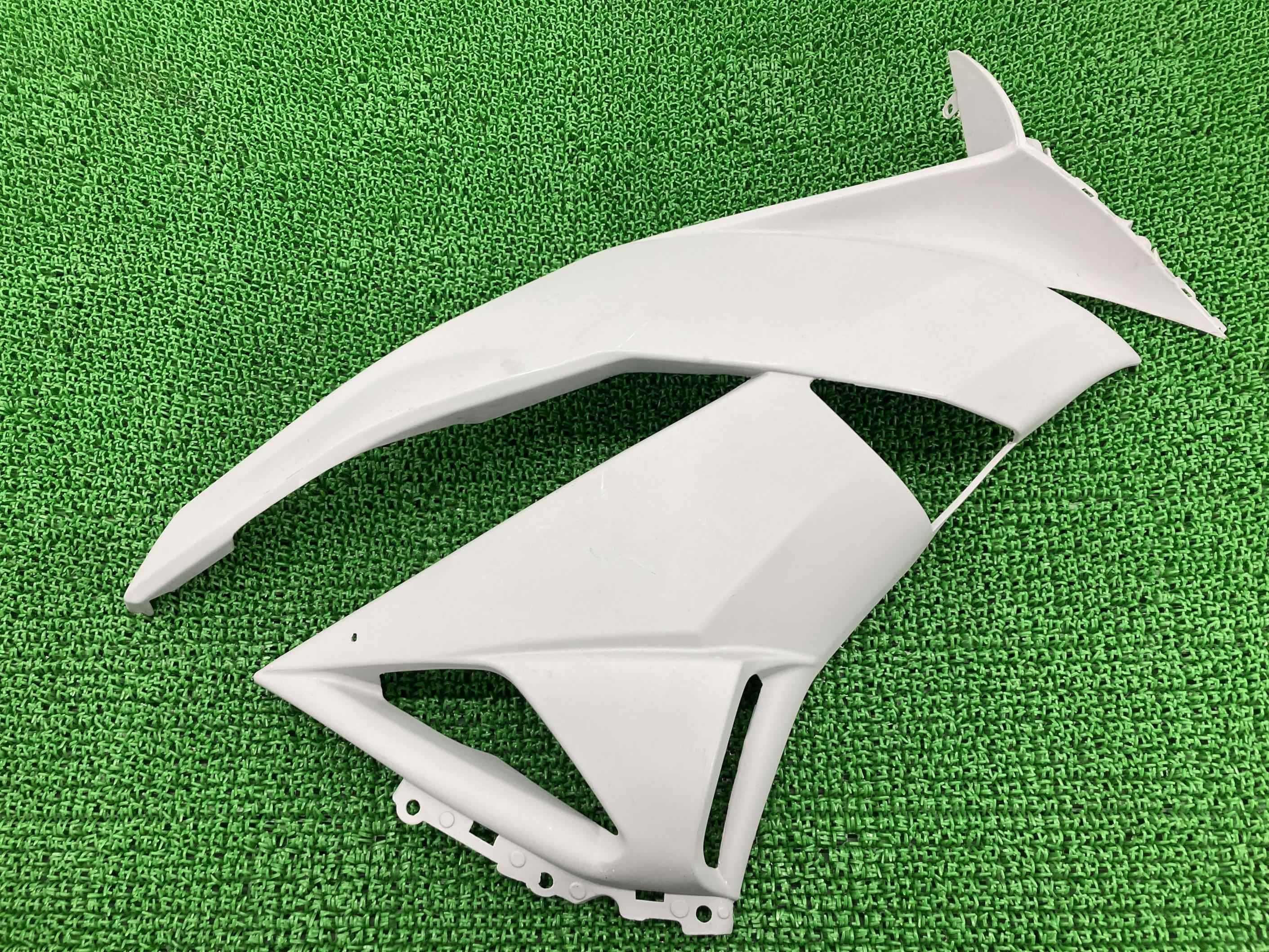 ZX-6Rサイドカウル右社外バイク部品ZX600R09-12年ノーマルタイプサフ塗装済ペイント素材に割れ欠け無し【中古】 44