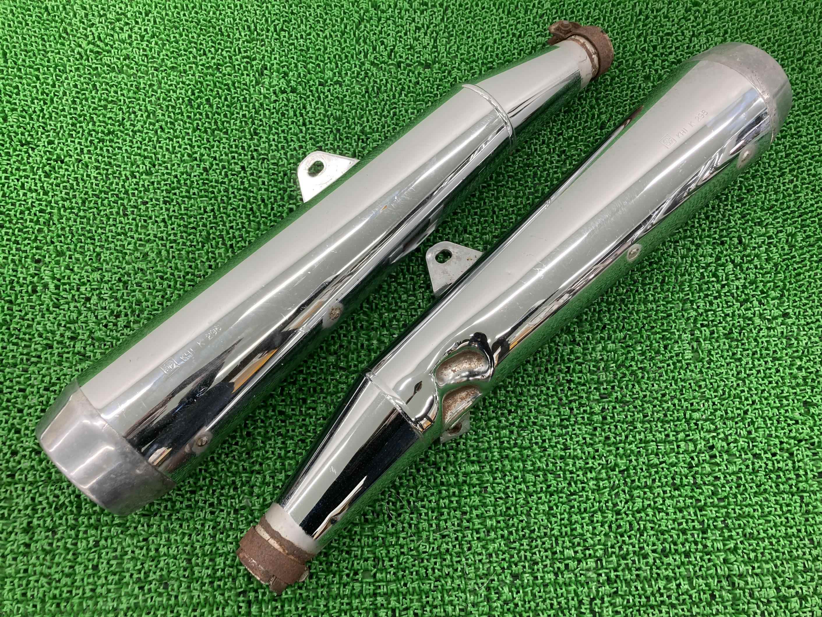 ゼファー1100 サイレンサーマフラー 左右 カワサキ 純正 バイク 部品 ZR1100A ZRT10A 修復素材やカスタム素材に 機能的問題なし 品薄 車検 Genuine 【中古】 84｜ティーエスパーツ　店