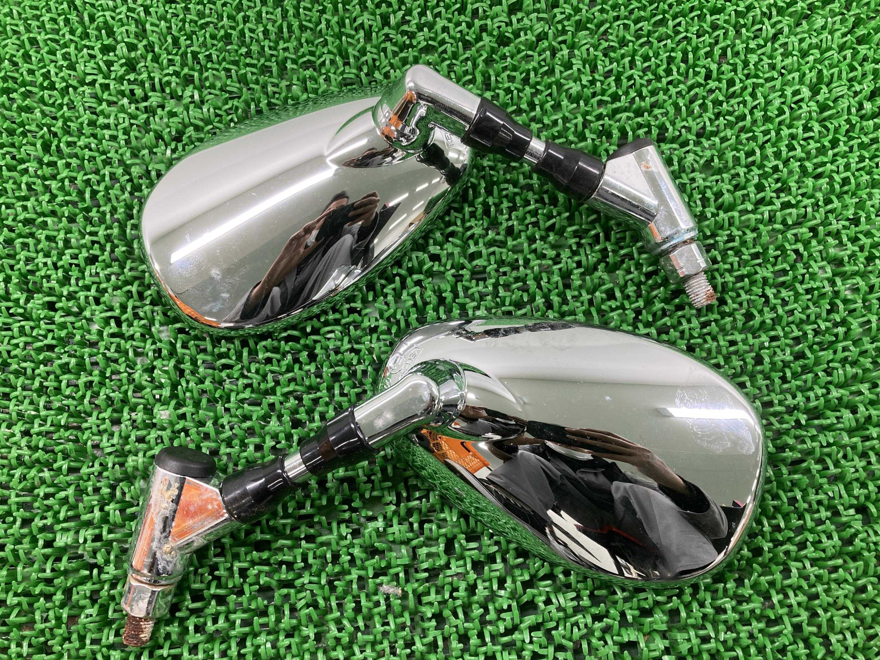 ドラッグスター400 ミラー 左右 ヤマハ 純正 バイク 部品 VH01J VH02J XVS400 DragStar400 正逆10mm 車検 Genuine 【中古】 71