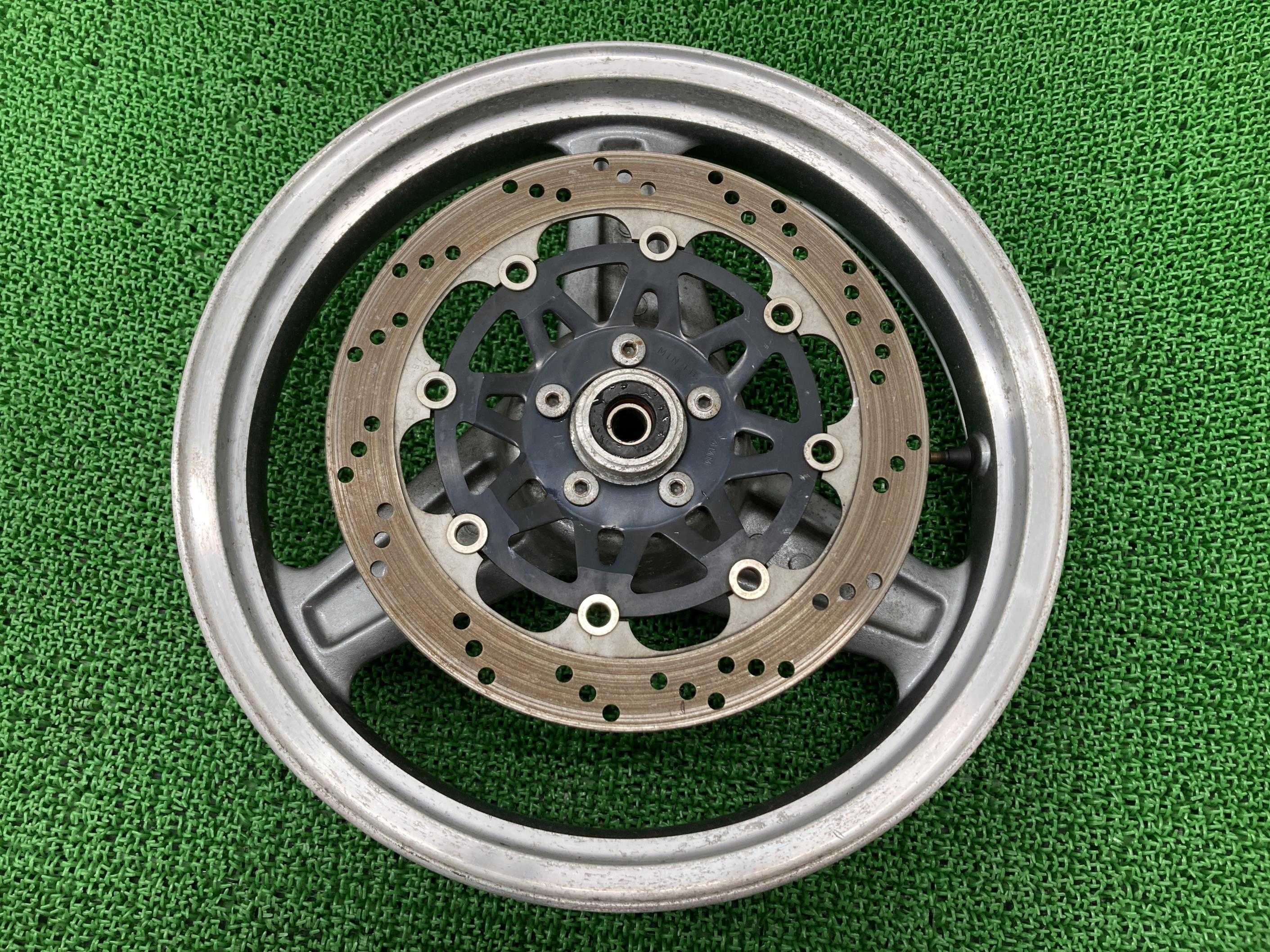 ゼファー750 フロントホイール カワサキ 純正 バイク 部品 ZR750C ディスク アサヒテック ASAHI ペイント素材に 車検 Genuine 【中古】 7