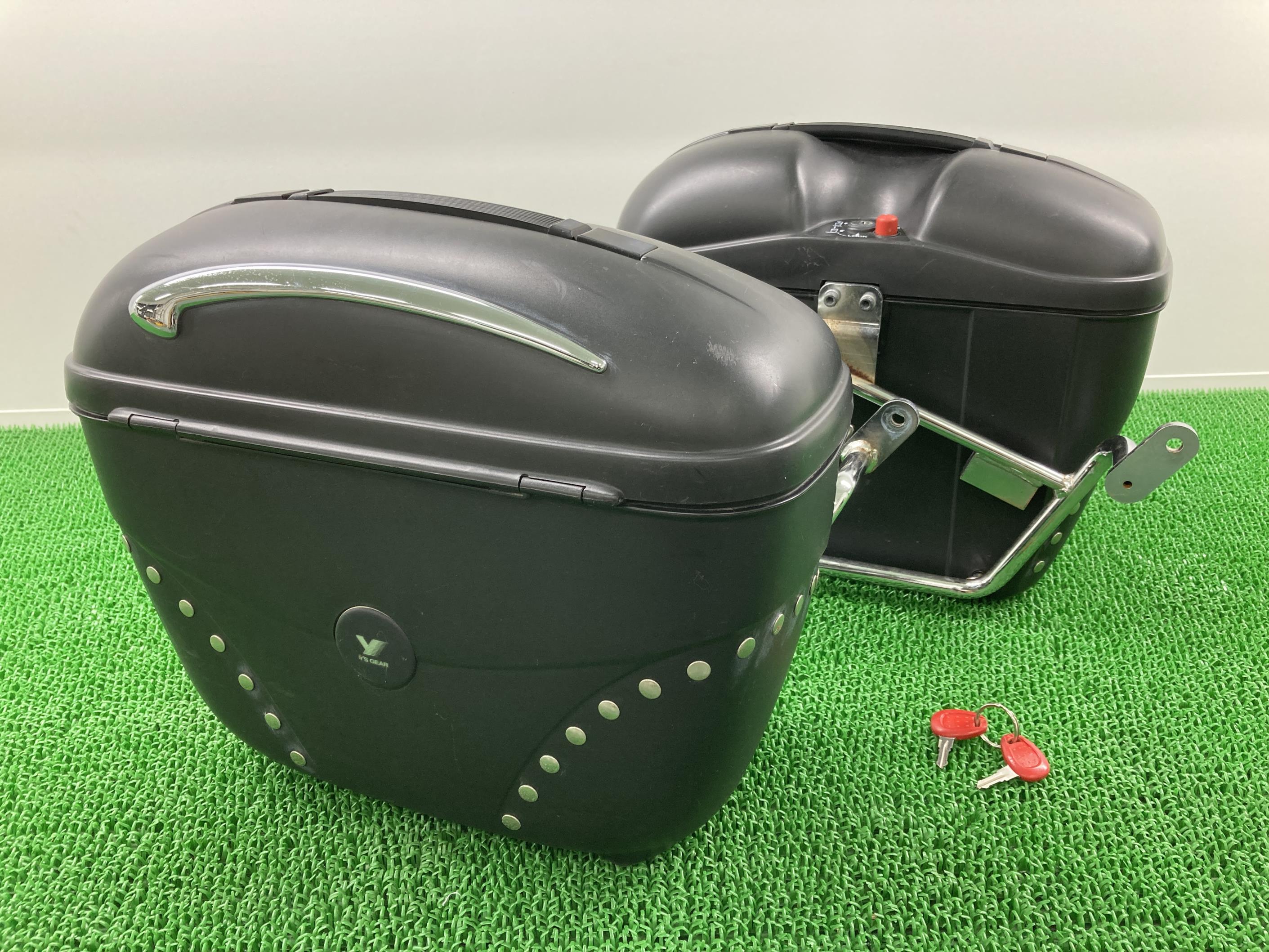 ドラッグスター1100パニアケース左右ヤマハ純正バイク部品ワイズギアVP10Jドラッグスター250VP13J鍵ステー付き車検Genuine【中古】 91