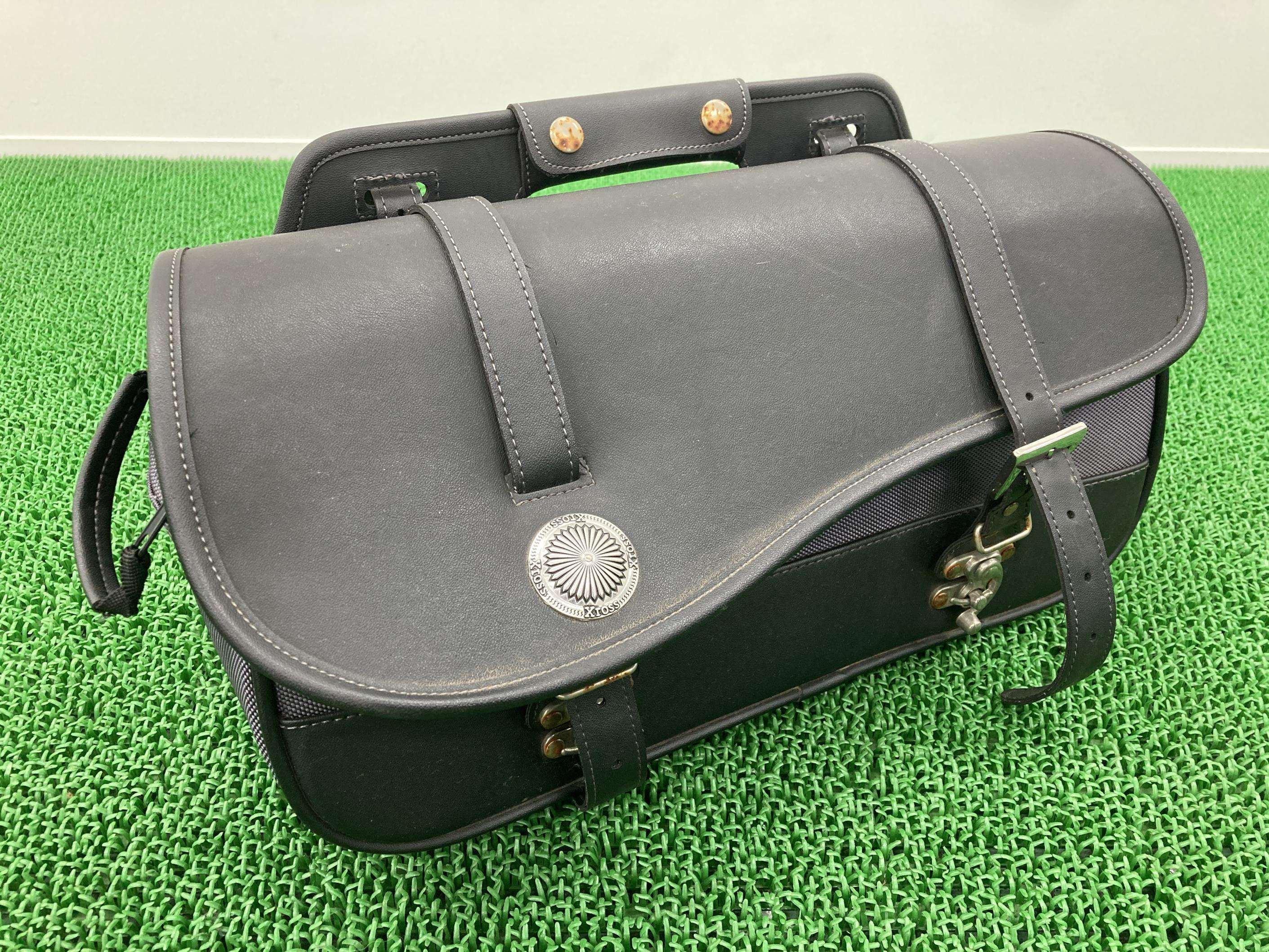 Xross製サイドバッグ社外バイク部品クロスハーレーバルカンスティード破れ無し品薄ドラッグスター400スティード400バルカン400ドラッグスター250ドラッグスター400クラシックシャドウ400エリミネーター250VXL883【中古】 6