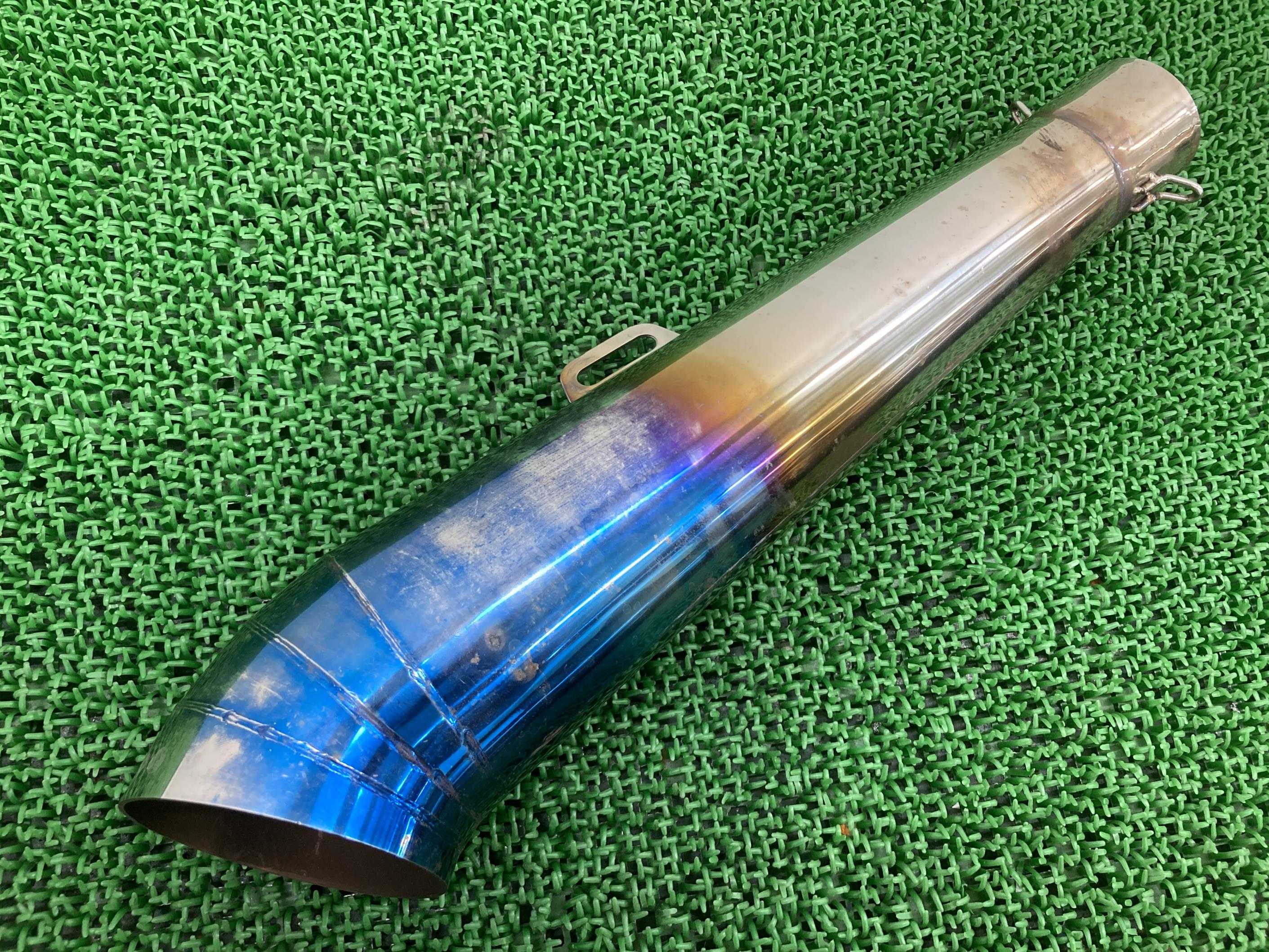 汎用サイレンサーマフラー社外バイク部品ステンレスチタンブルーGPテーパーサイレンサーCBRYZFGSX-RNINJA【中古】 38 4,930円