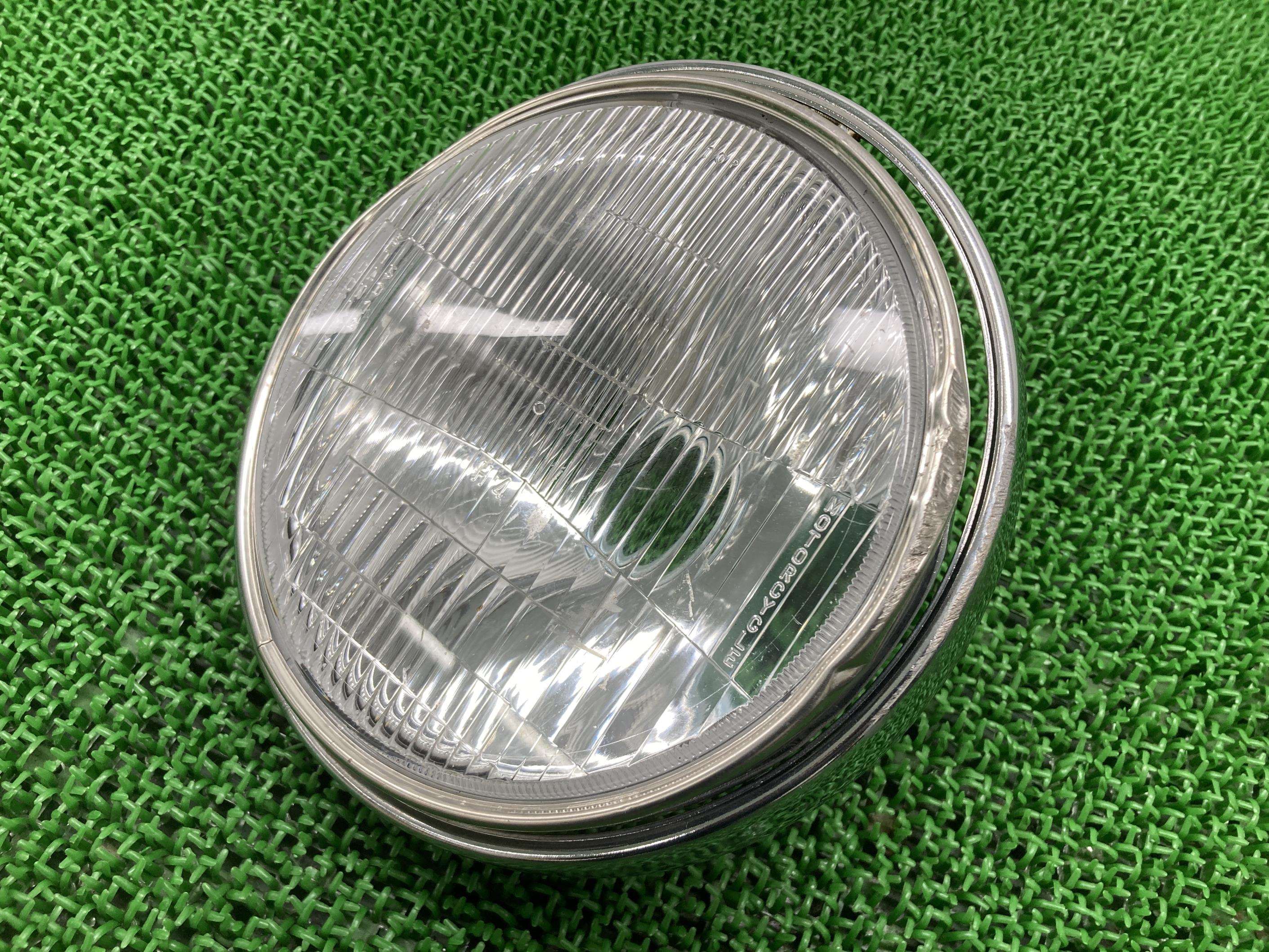 ゼファーカイ ヘッドライト カワサキ 純正 バイク 部品 ZR400C 後期 リム 修復素材に 割れ欠け無し 車検 Genuine 【中古】 0