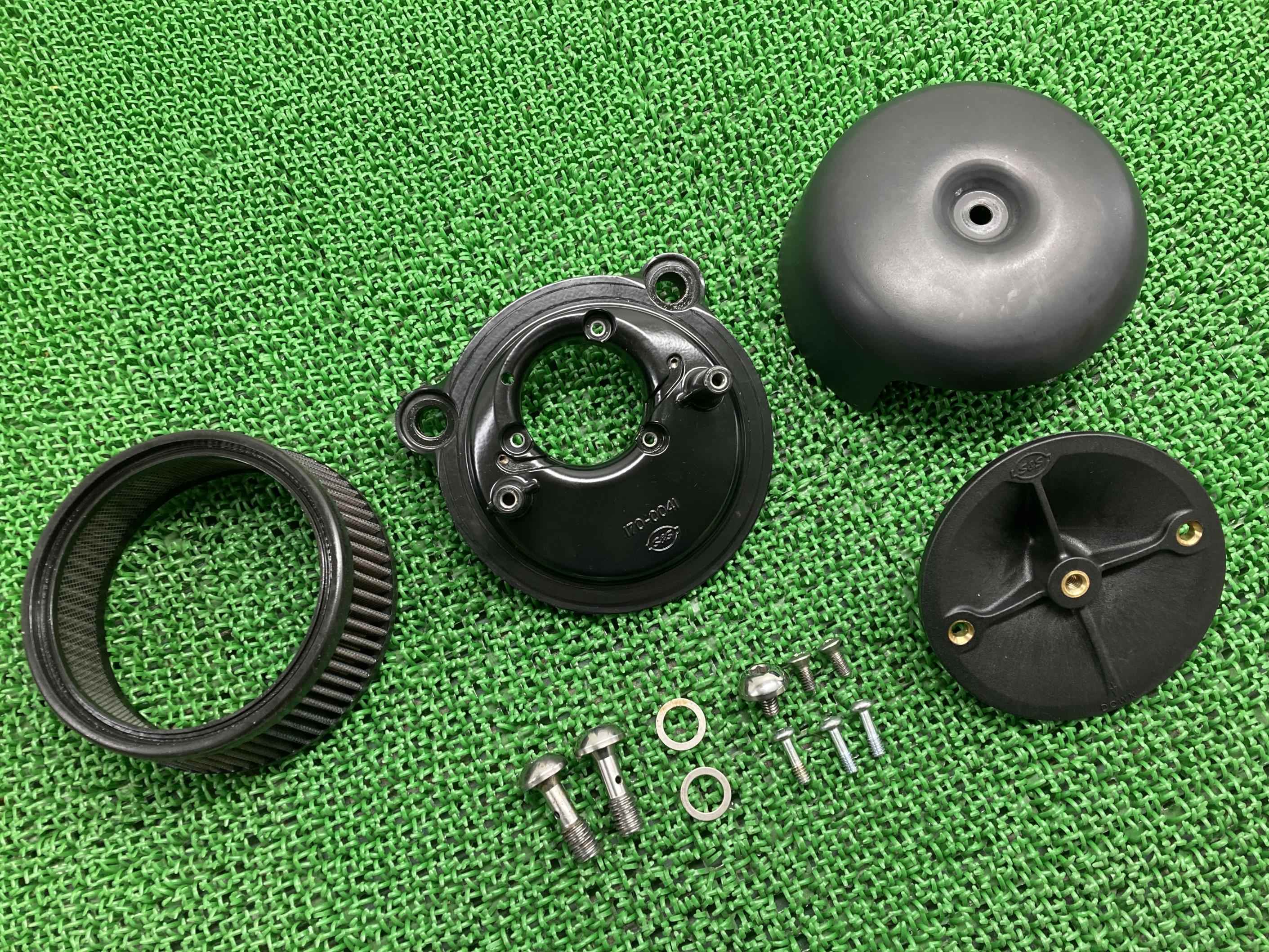 S&S製XL883N エアクリーナー 5HD4LE2EXHC417*** 社外 バイク 部品 2017年式外し ステルスエアクリーナー ハーレー スポーツスター 割れ欠け無し 【中古】 55