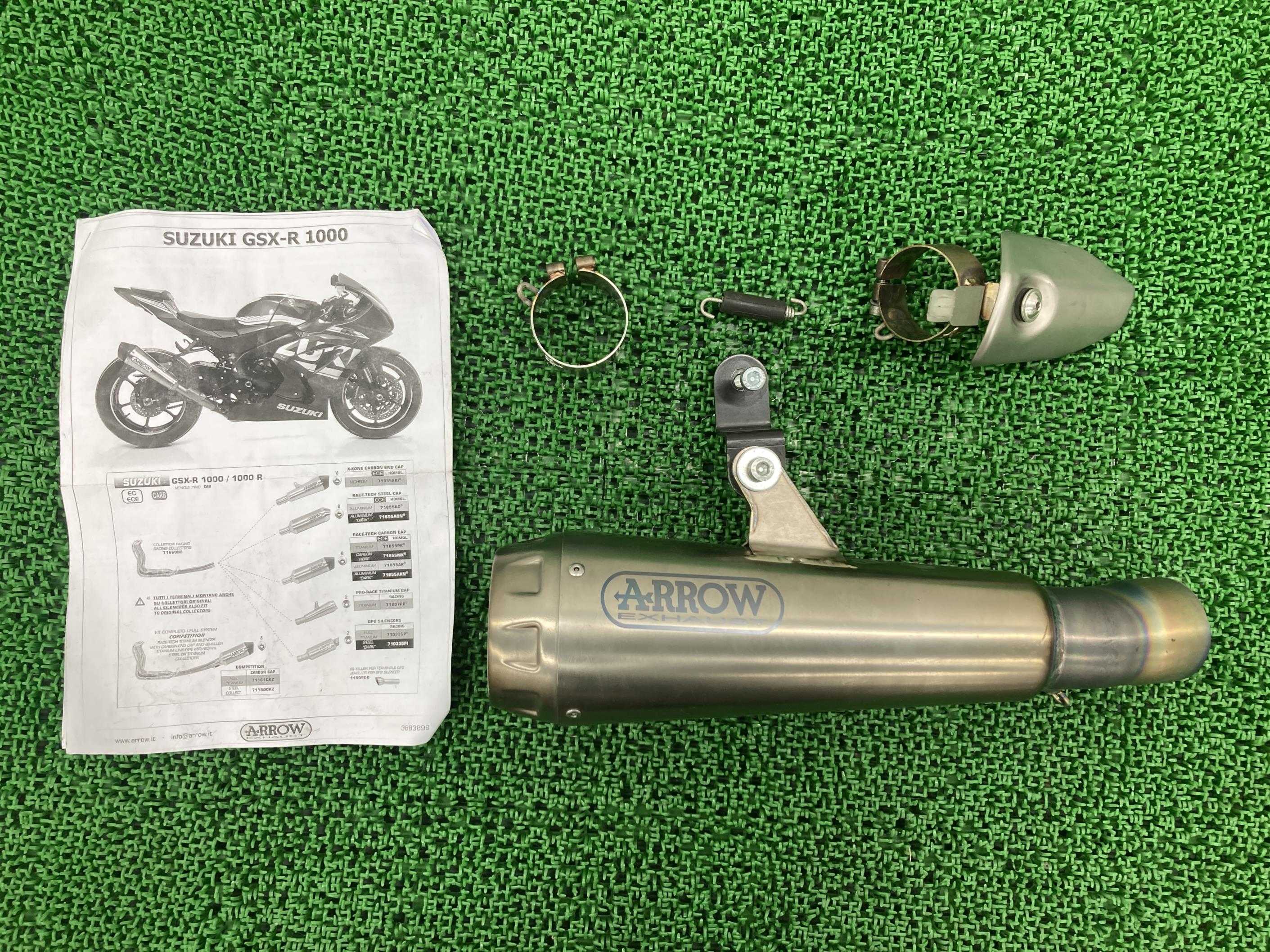 ARROW製GSX-R1000RサイレンサーマフラーDM11G-101***社外バイク部品2020年式外しDM11GチタンスリップオンPRO-RACEカスタム素材に【中古】 37
