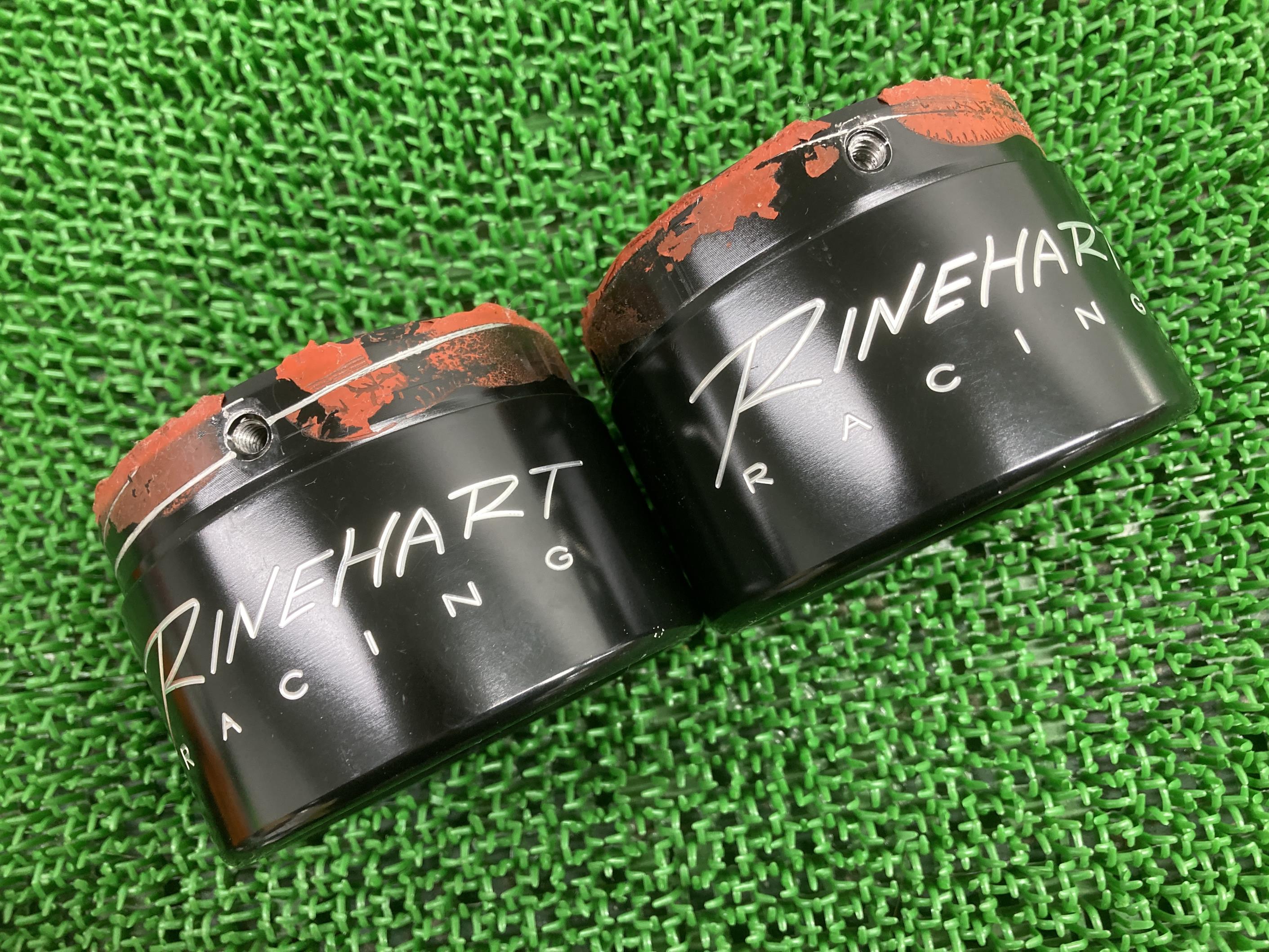 RINEHART製ツーリングマフラーエンドキャップ社外バイク部品ハーレーラインハートアルミ4インチマフラー用割れ欠け無し【中古】 1｜ティーエスパーツ　店