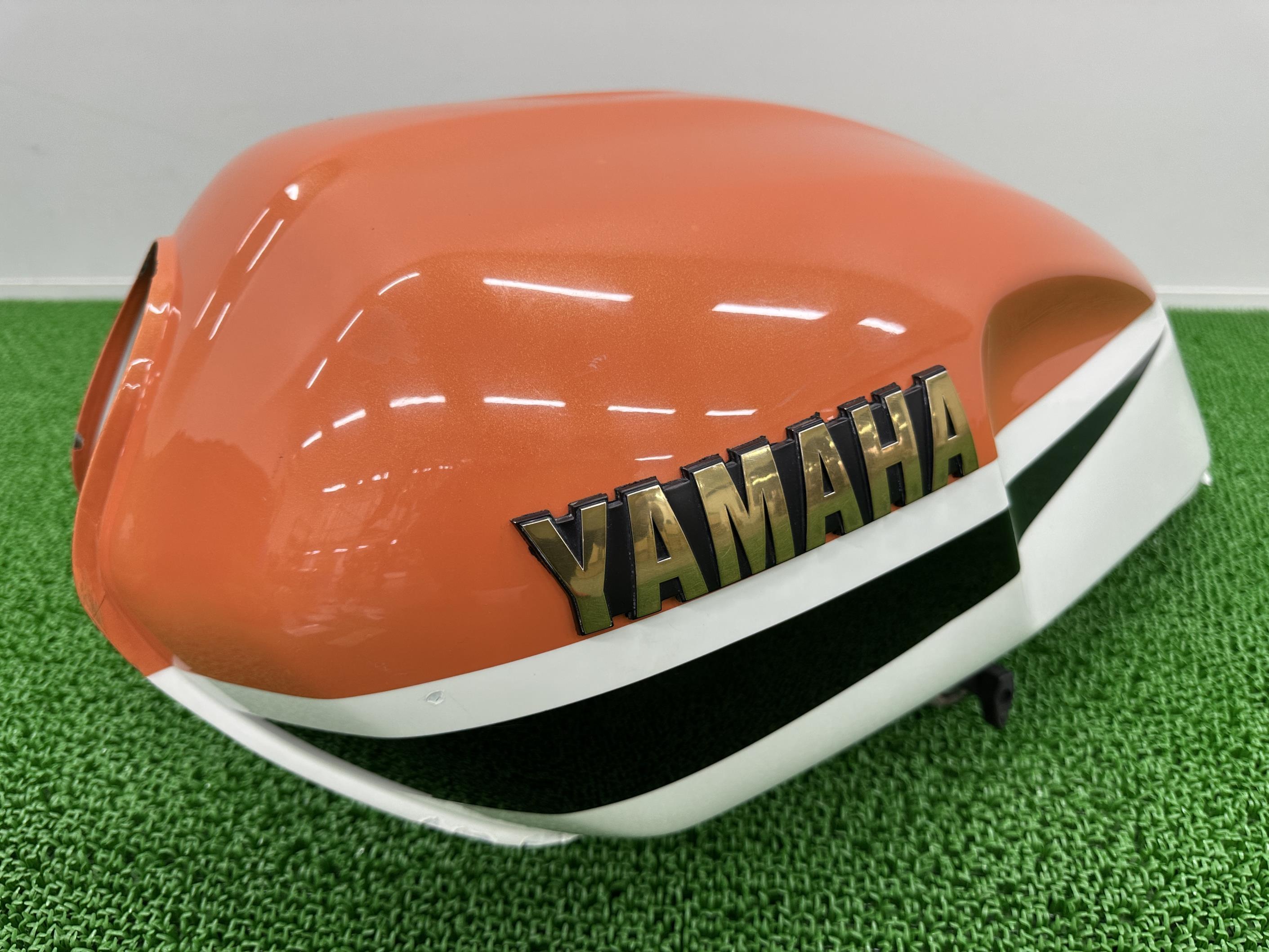 XJR1200 タンク 白/橙 ヤマハ 純正 バイク 部品 4KG フューエルコック センサー付 ノーマルガソリンタンク 修復素材に コケキズ無し 車検 Genuine 【中古】 Wo｜ティーエスパーツ　店