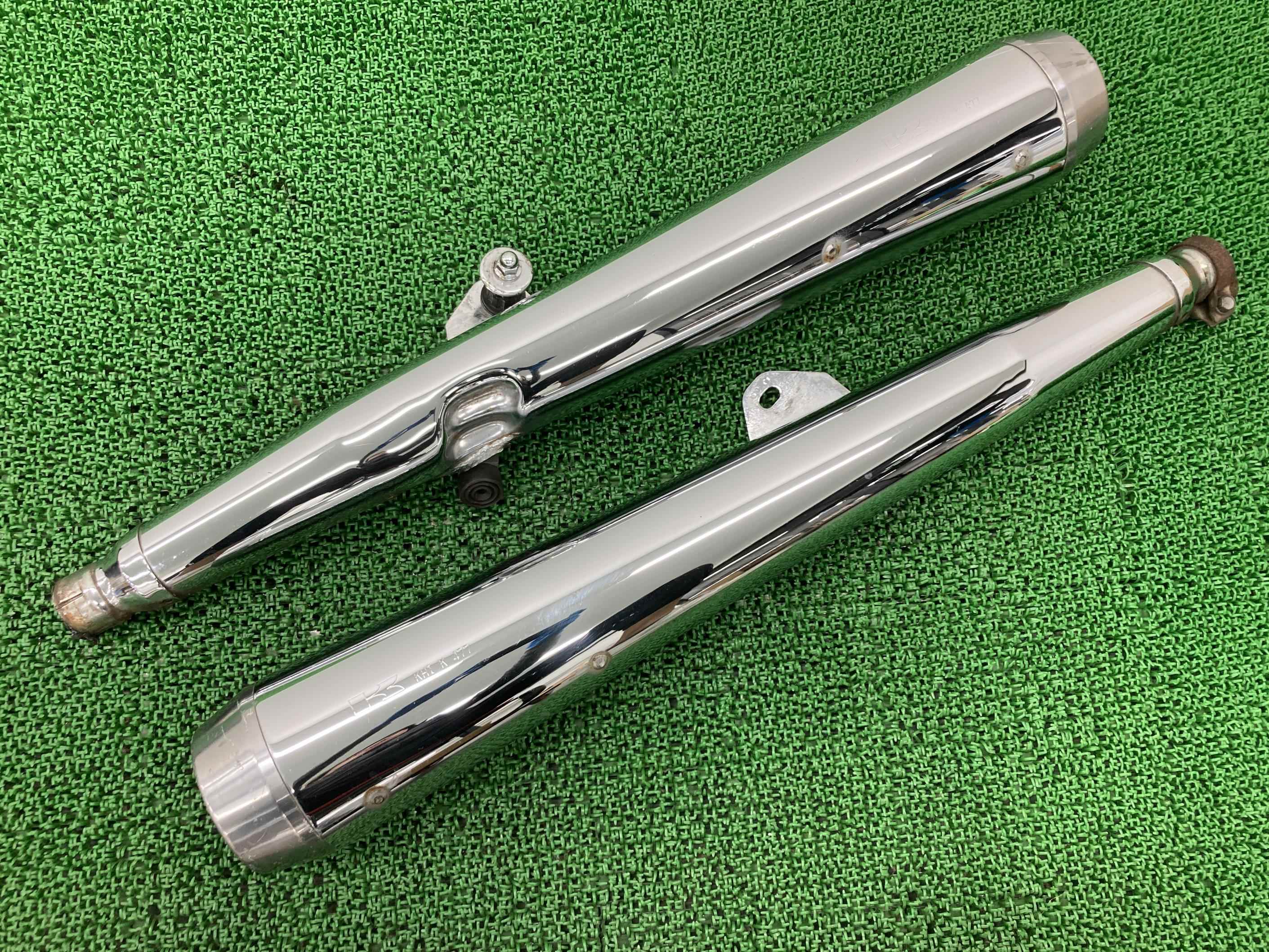 ゼファー750 サイレンサーマフラー 左右 カワサキ 純正 バイク 部品 ZR750C ZEPHYR750 コケキズ無し 品薄 希少品 車検 Genuine 【中古】 53