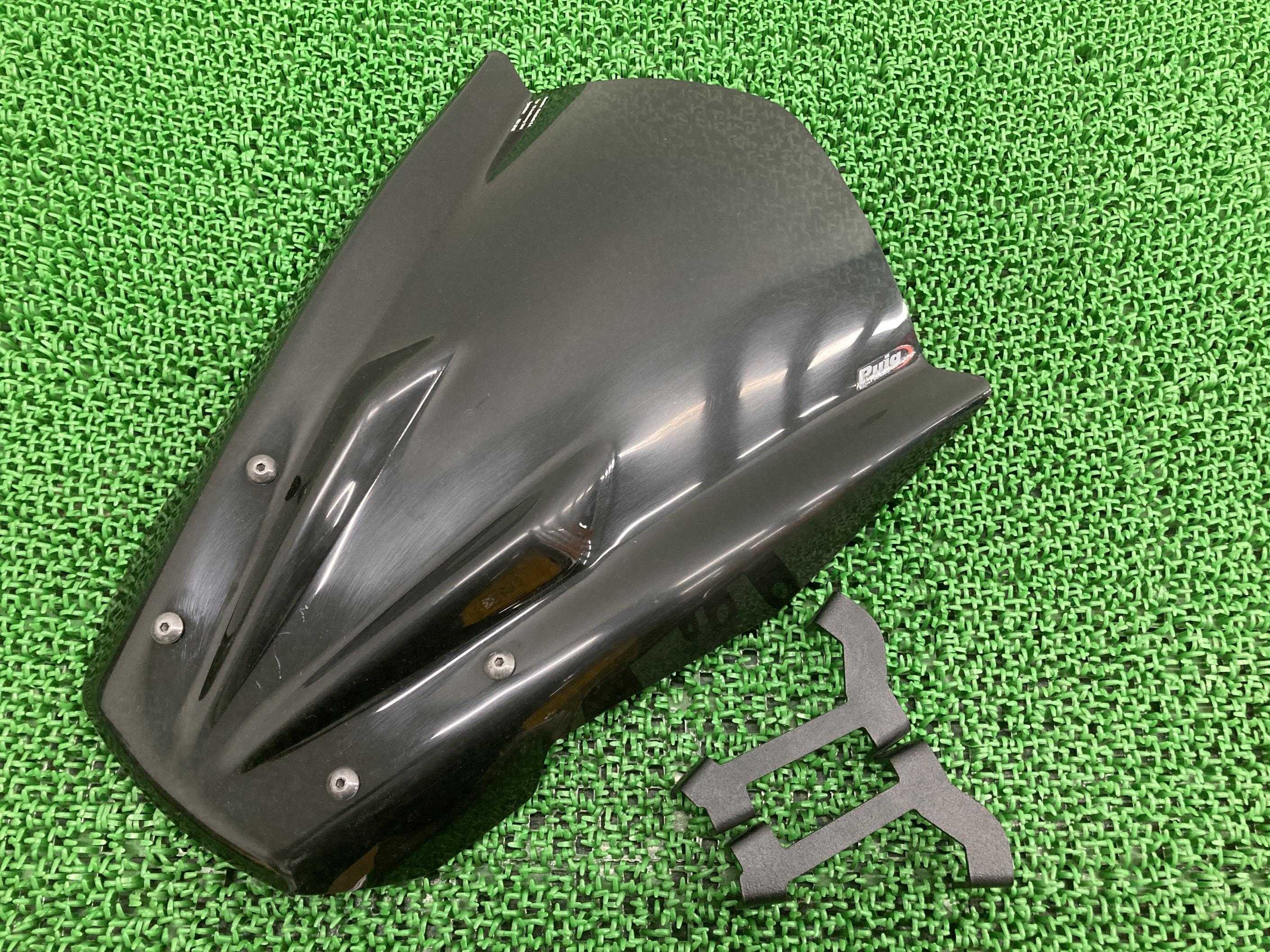 Puig製MT-07スクリーン社外バイク部品RM07JRM07Jブラックニュージェネレーション修復素材に割れ欠け無し品薄【中古】 32