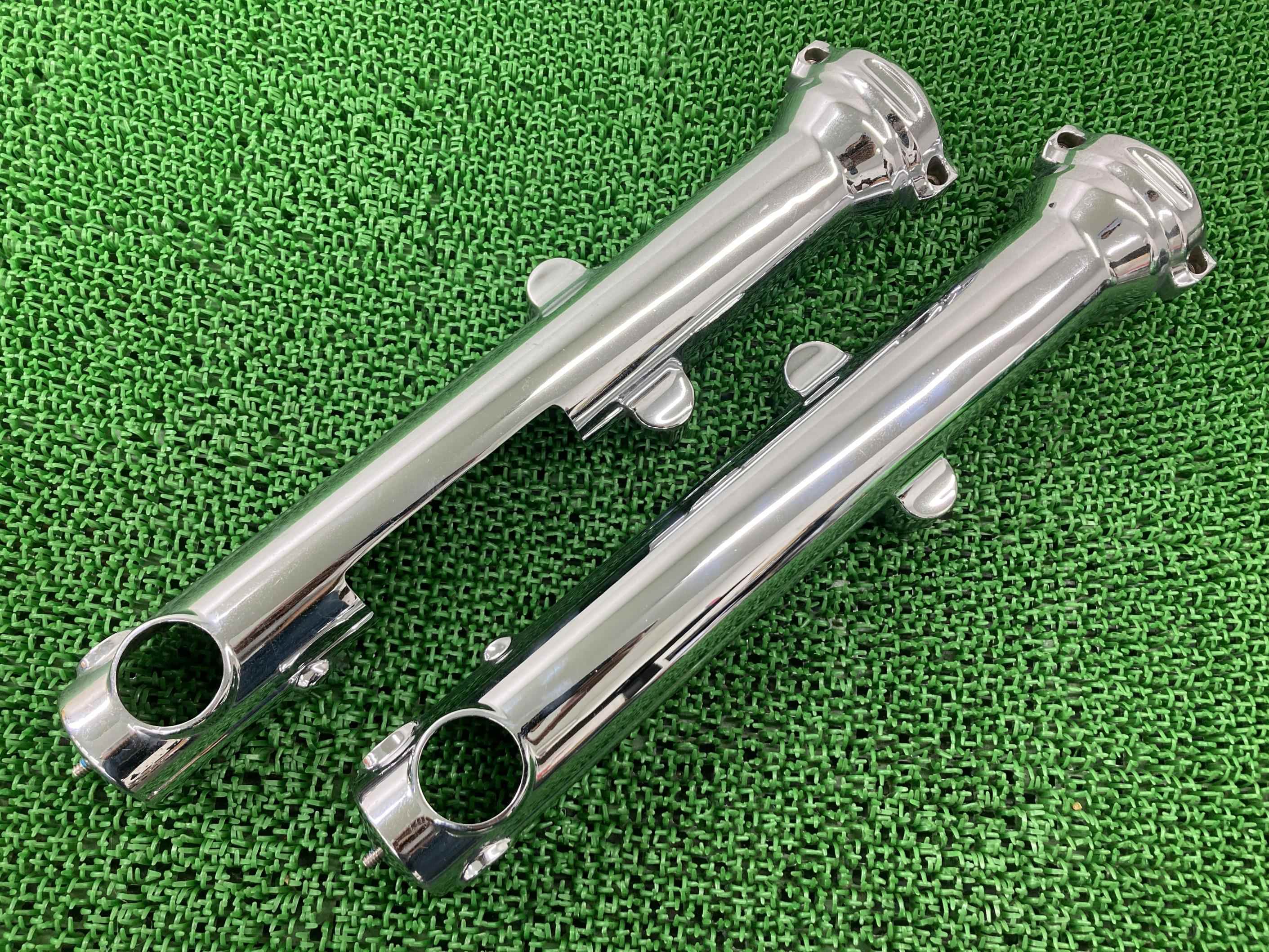 クリアキン製スポーツスターフォークスキン左右社外バイク部品ハーレー04-21年フォークカバークロームXL883XL1200【中古】 36