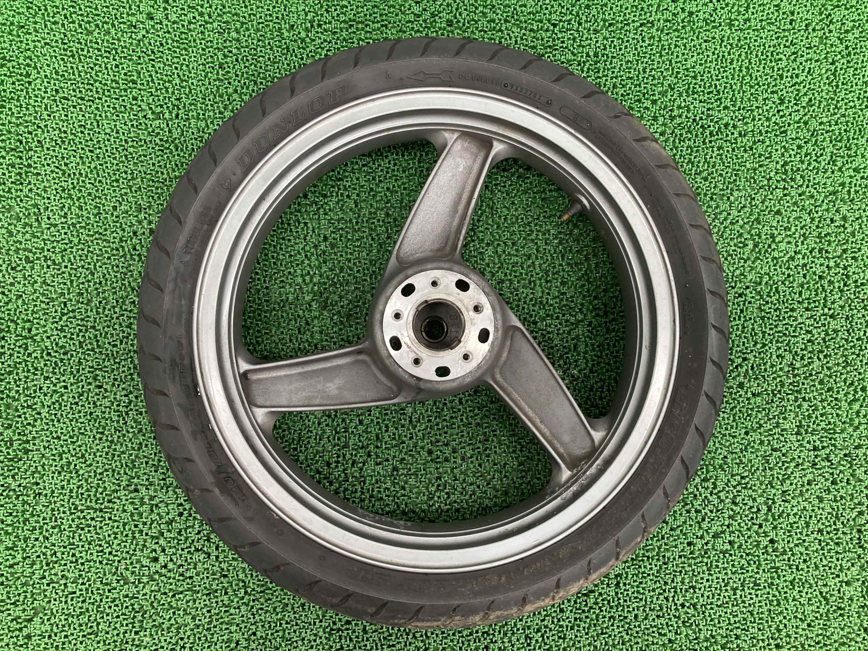 ZZ-R1100 フロントホイール 1258 カワサキ 純正 バイク 部品 ZX1100C ZXT10C 17×3.50 ENKEI ペイント素材に 車検 Genuine 【中古】 wN