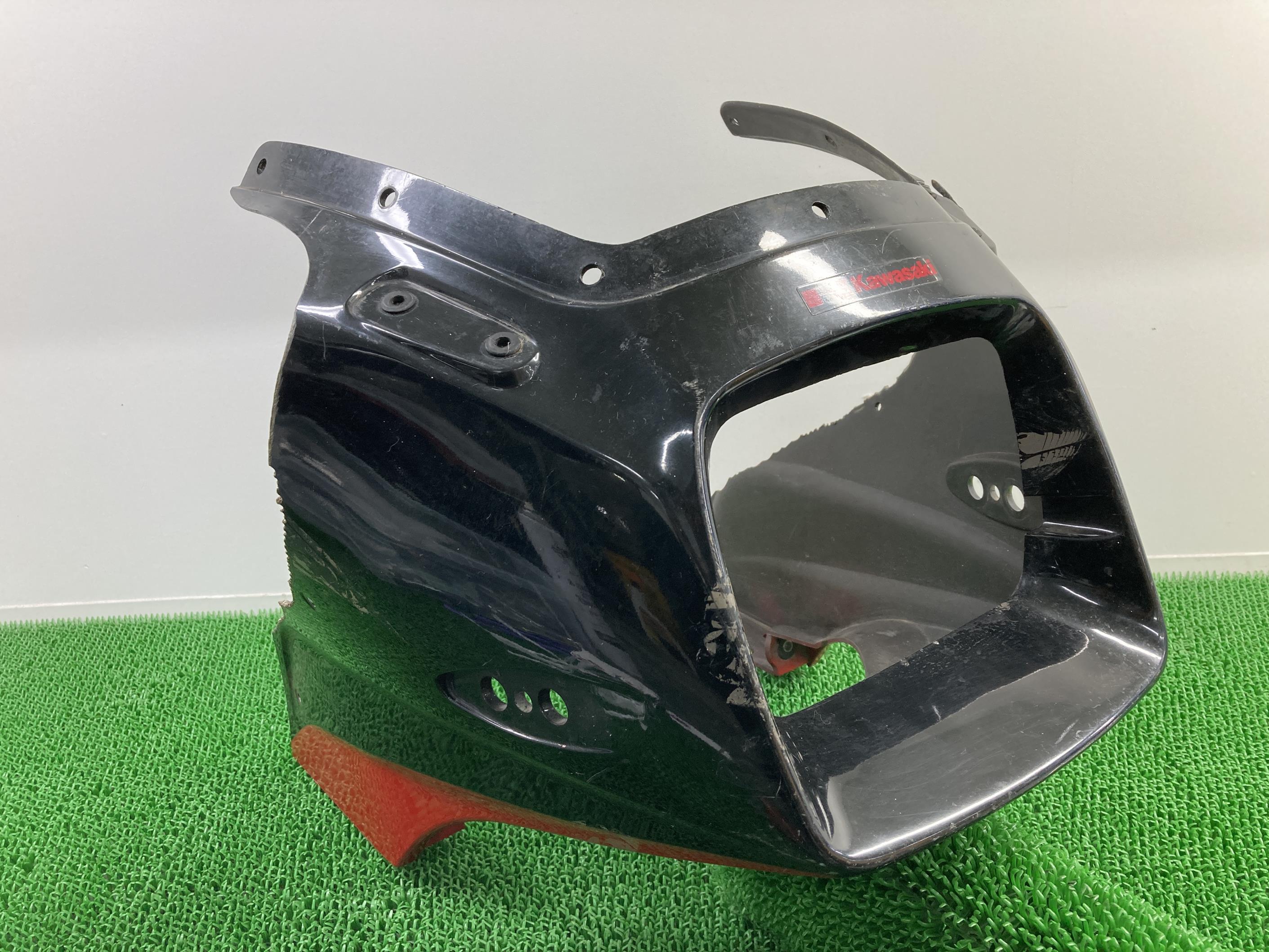 750ターボ アッパーカウル 黒 カワサキ 純正 バイク 部品 ZX750E Z750Turbo 修復素材に 品薄 希少品 車検 Genuine 【中古】 68