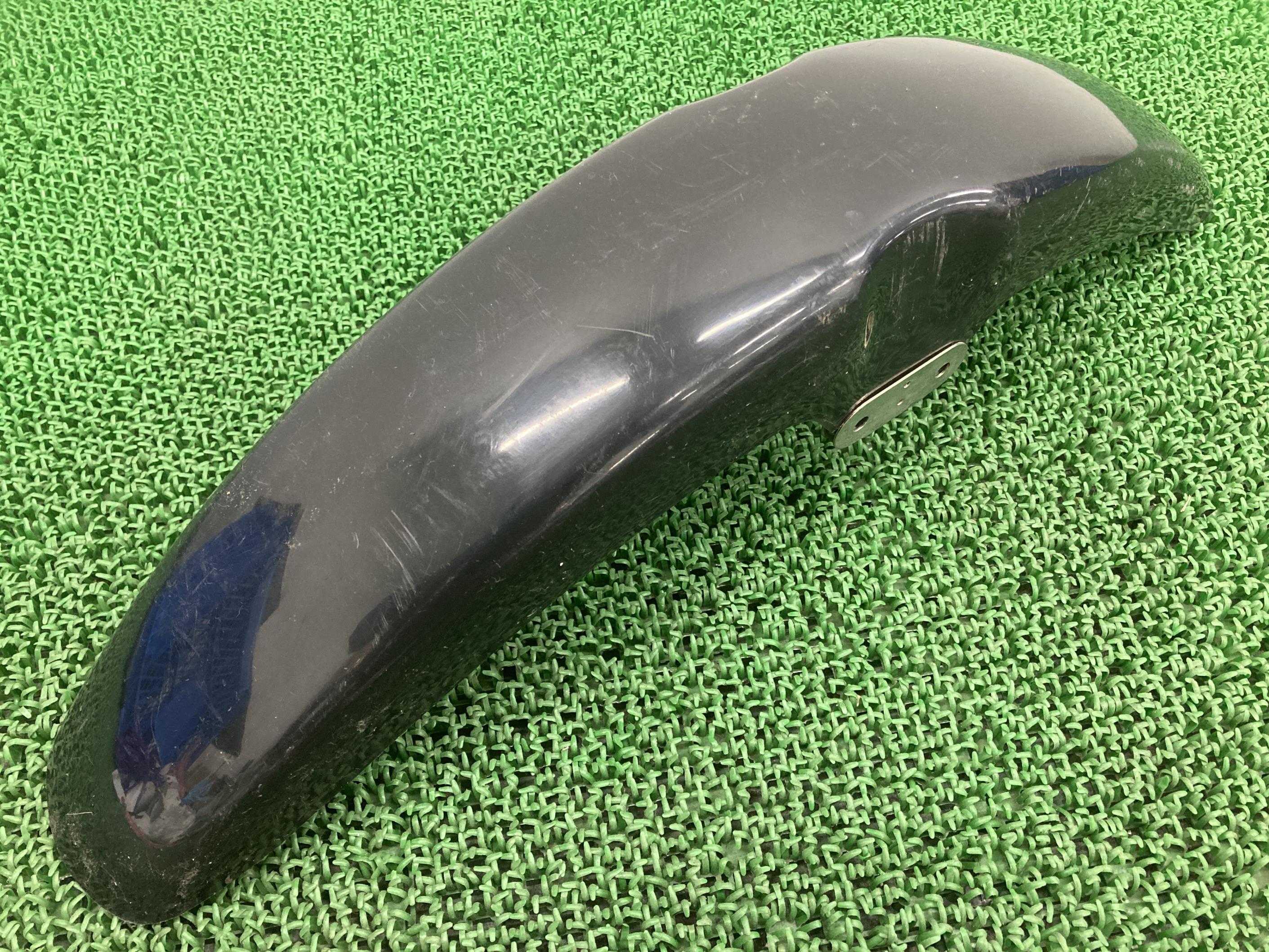 スーパーシェルパ フロントフェンダー 黒 35004-1351 カワサキ 純正 バイク 部品 KL250G ペイント素材に 割れ欠け無し 品薄 希少品 車検 Genuine 【中古】 Jh