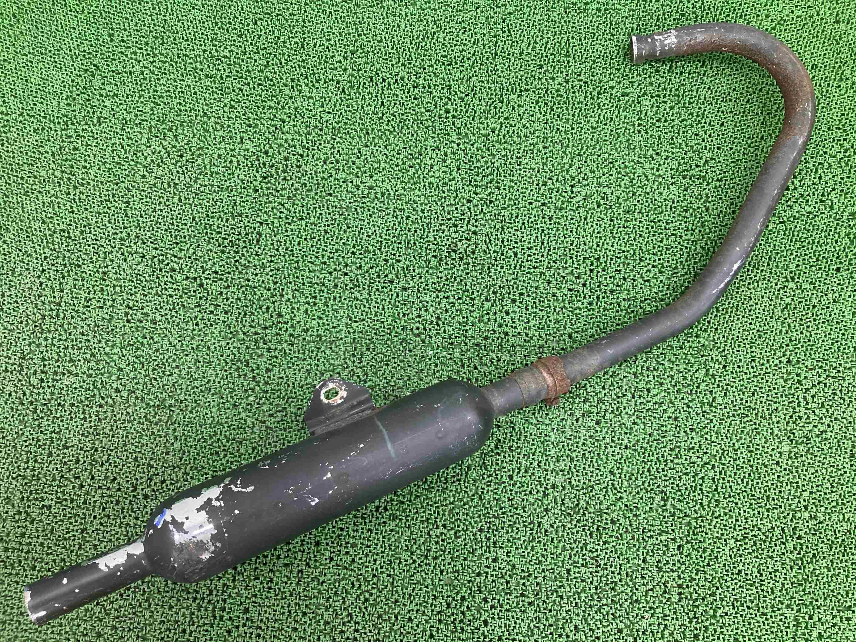 エストレヤ マフラー K396 カワサキ 純正 バイク 部品 BJ250A エストレア ESTRELLA ブラック塗装 フルエキ 車検 Genuine 【中古】 To