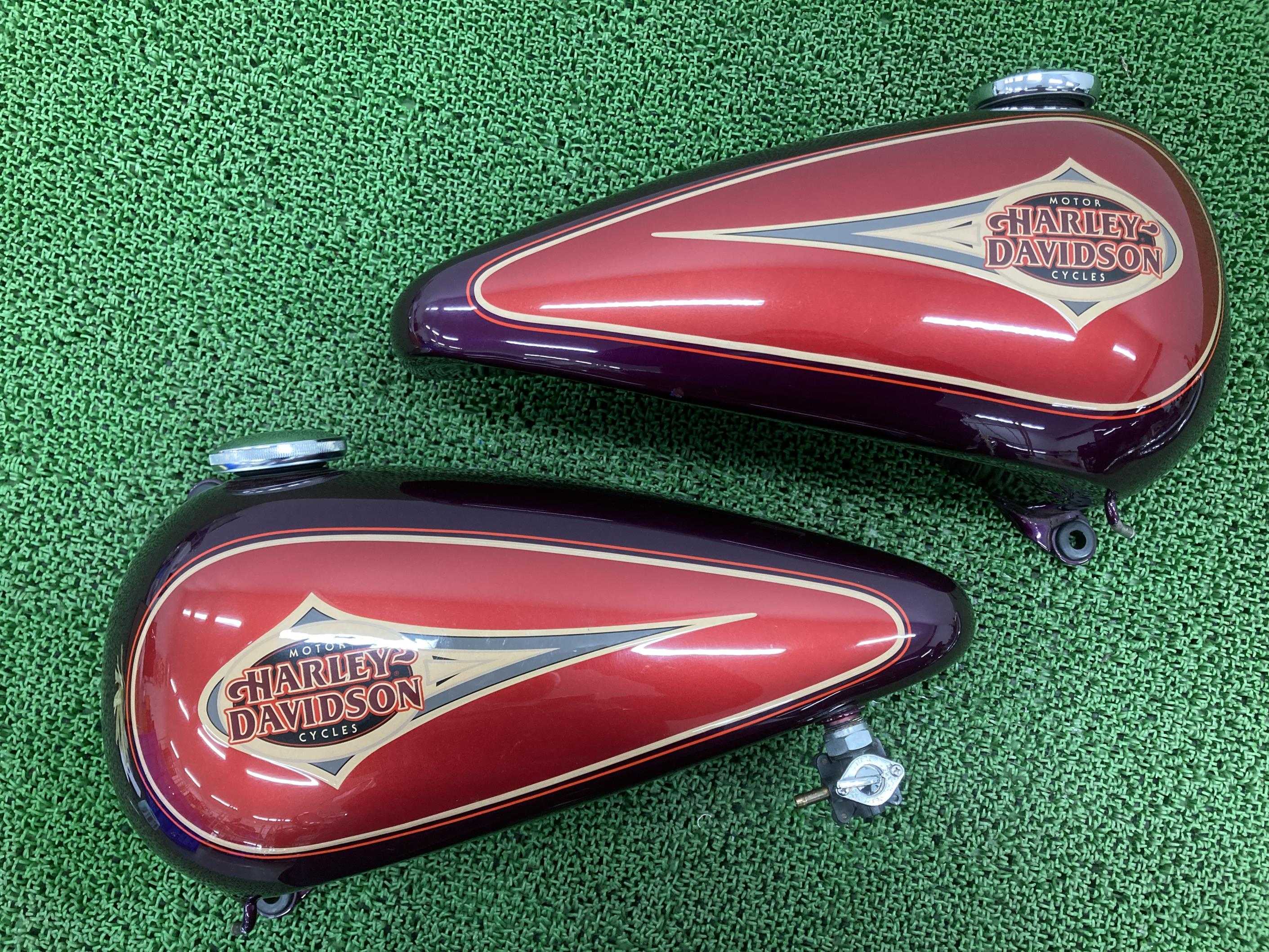 FLSTC1340 タンク 左右 紫 ハーレー 純正 バイク 部品 ソフテイル 96年 ヘリテイジ エボ EVO 車検 Genuine 【中古】 gN
